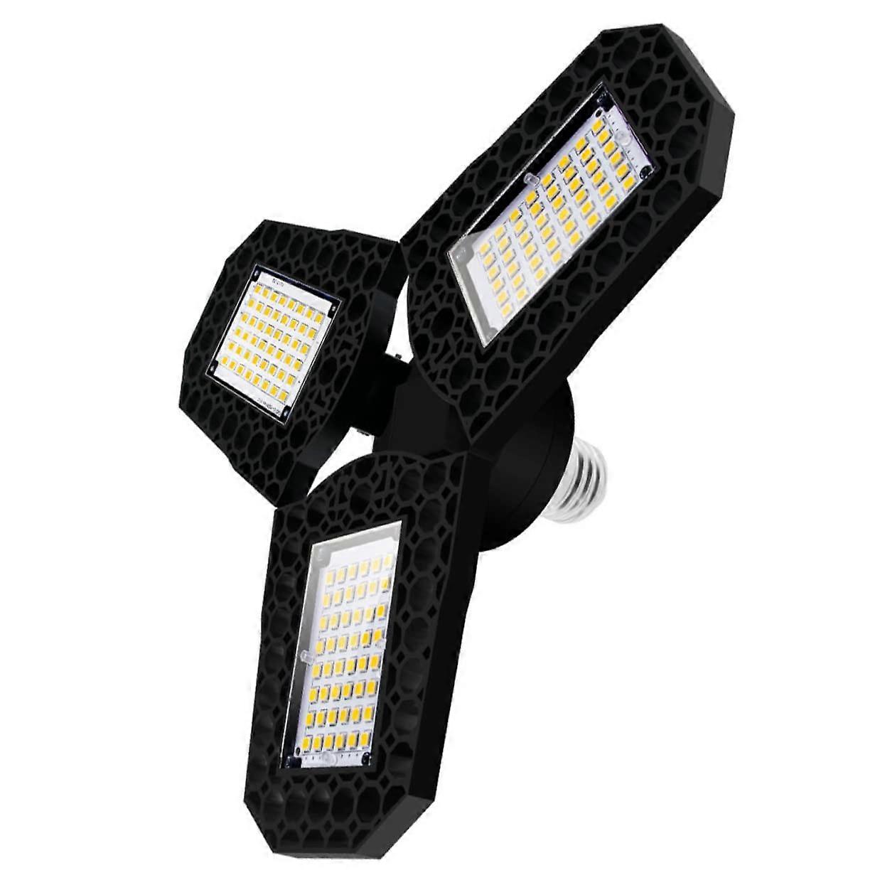Garage Ceiling Light Ceiling Light Foldable Pit Lamp Black 80 W Daylight E27 Socket No Tools Required