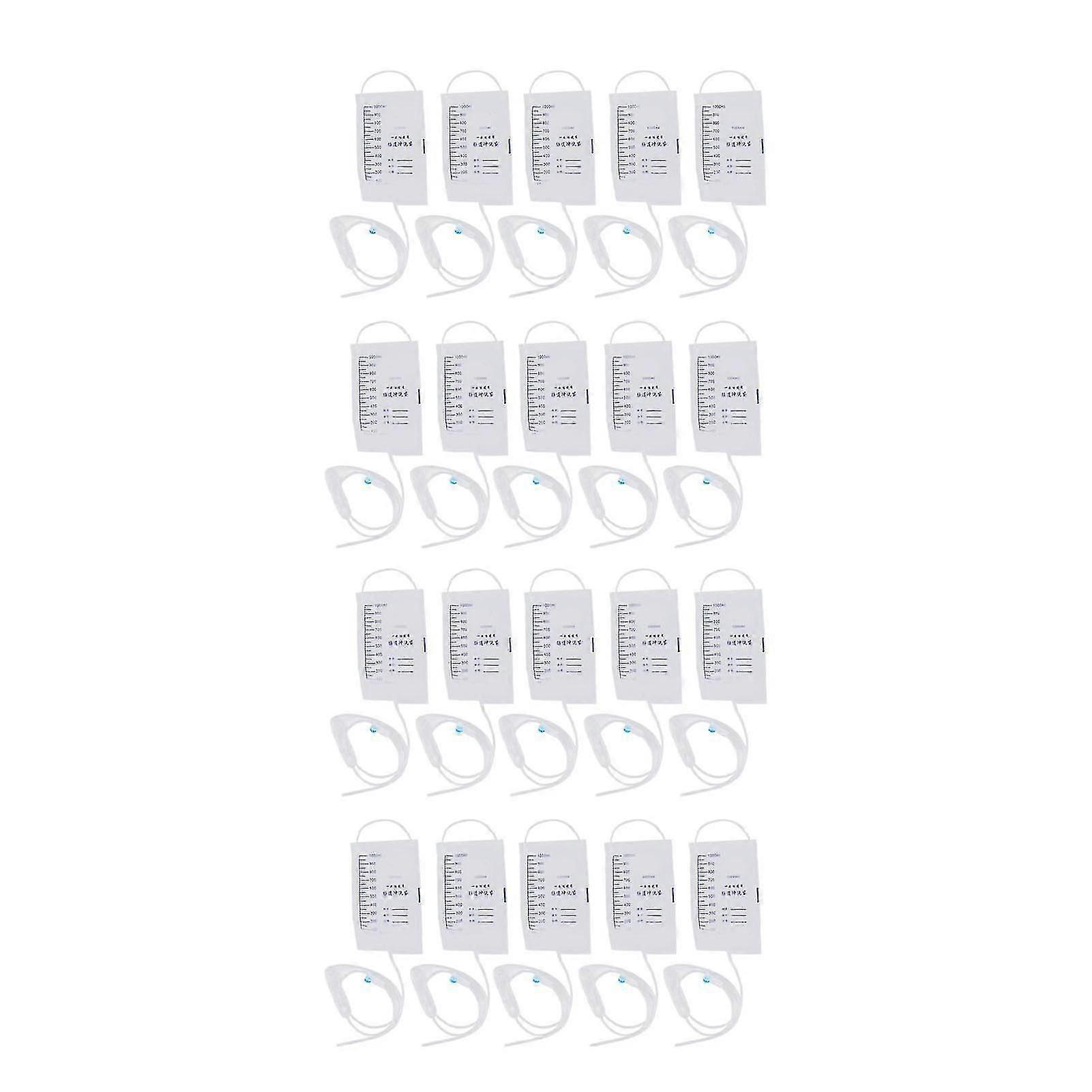20pcs Enema Bag Kit 1000ml Improve Constipation Disposable Hygienic Colon Enema Cleansing Bag For Home Use-dwdz-Good