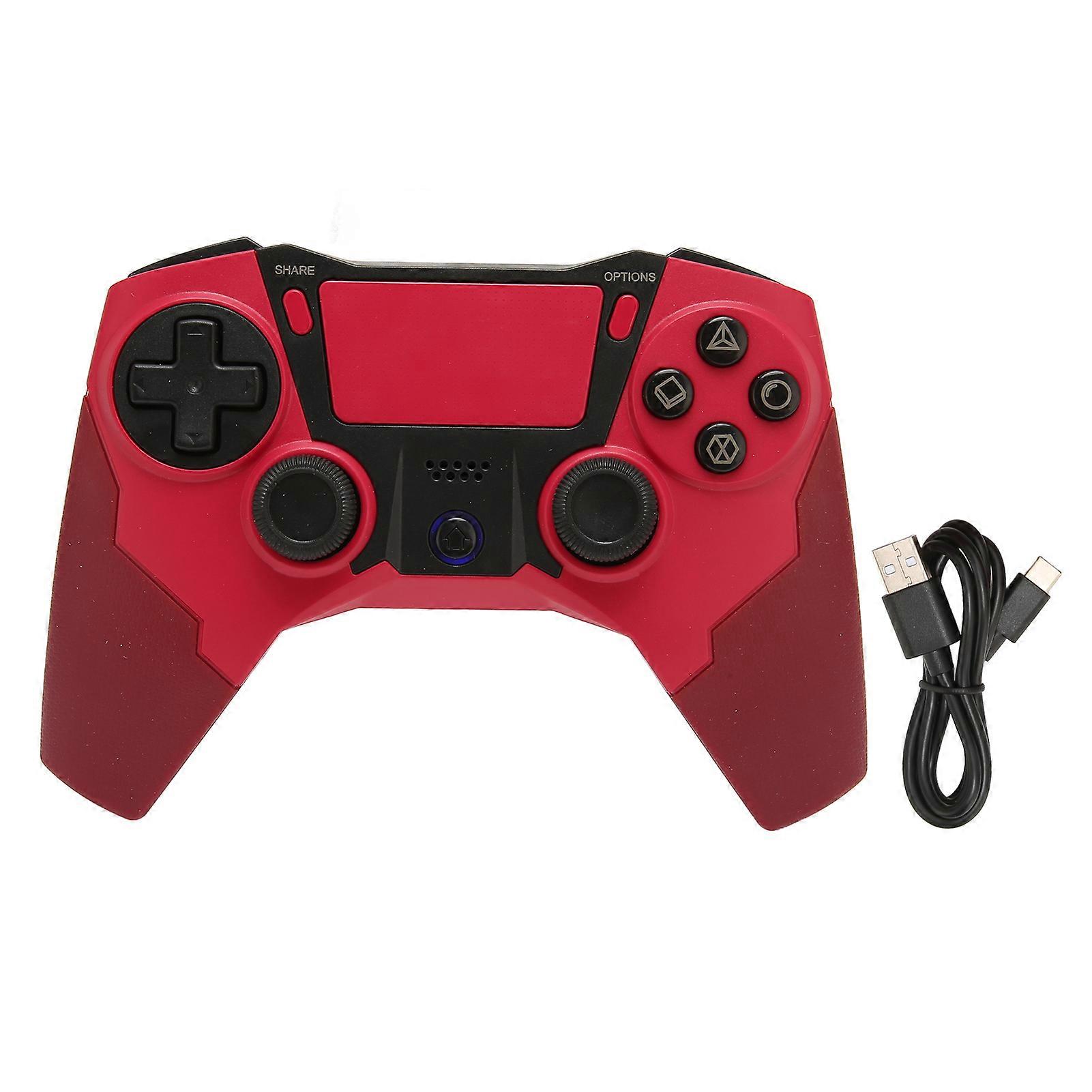 Bluetooth Controller Dual Vibration 6 Axes Sensing Wireless Gamepad Joystick with LED Indicator for PS4 PC Cellphone