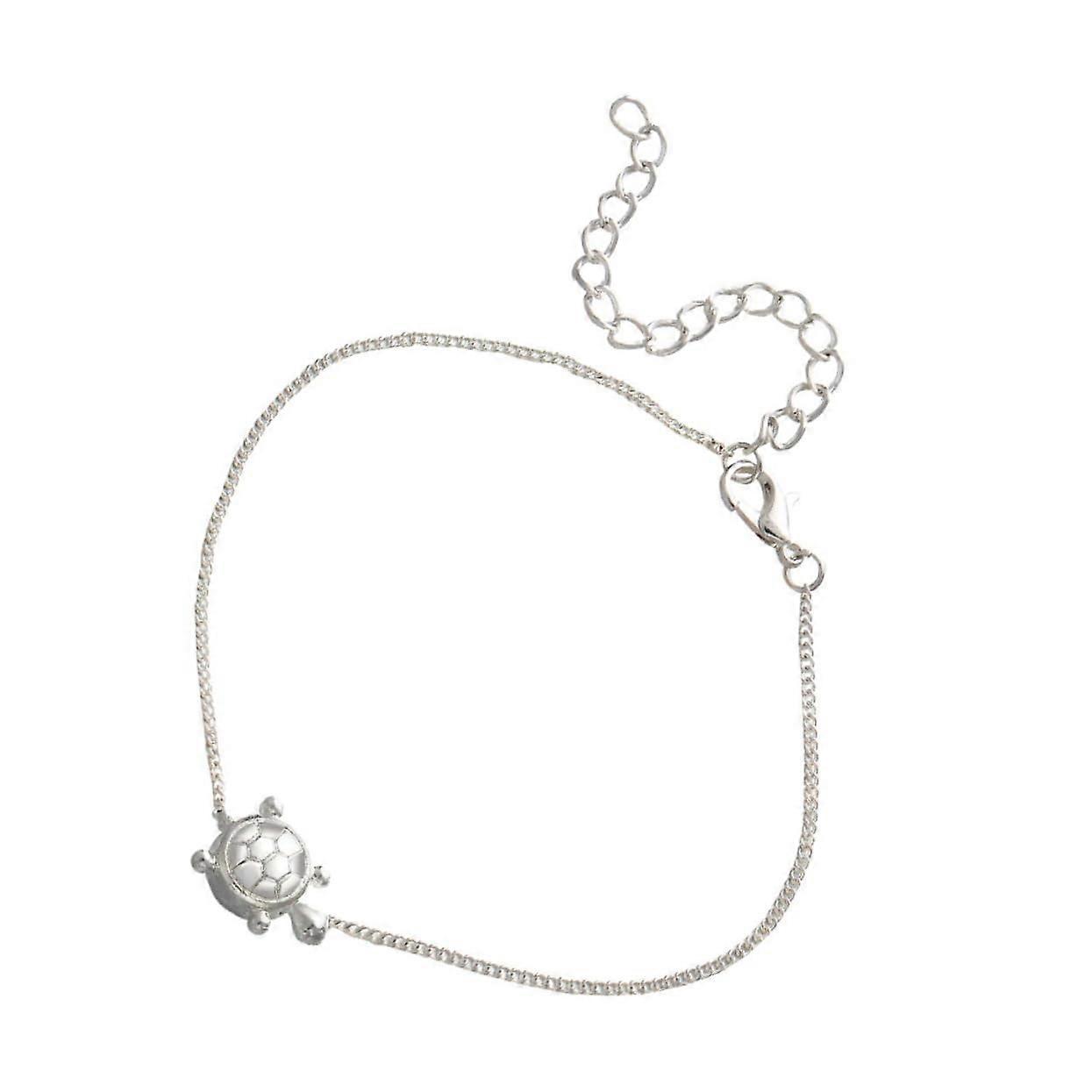 1Pc Vintage Anklet Foot Chain Alloy Turtle Anklet Turtle Pendant Anklet Beach Antique Anklet Silver