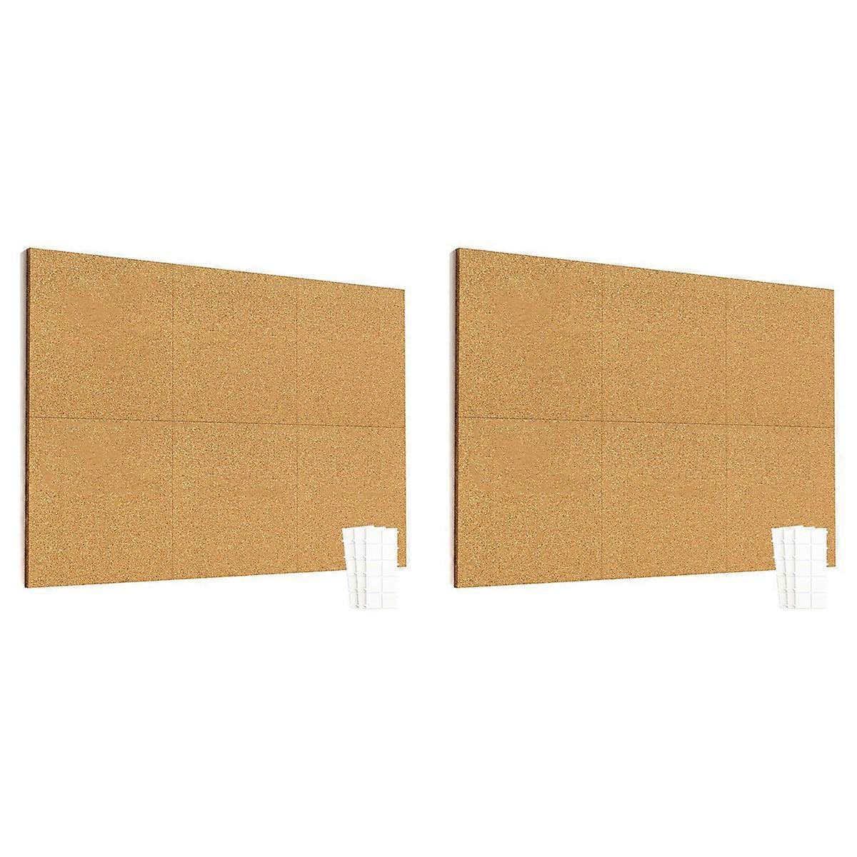 12inch x 12inch Cork Tiles, 6 Pack Cork Boards for Wall