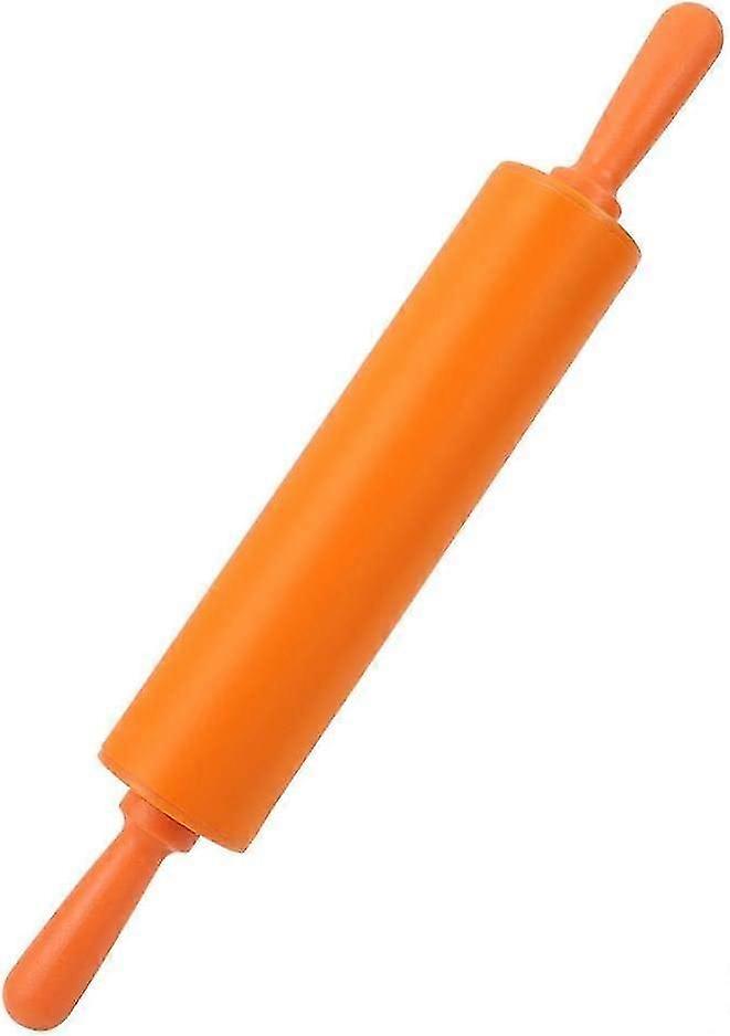 Rolling Pin, Colorful Silicone Rolling Pin(Orange)e