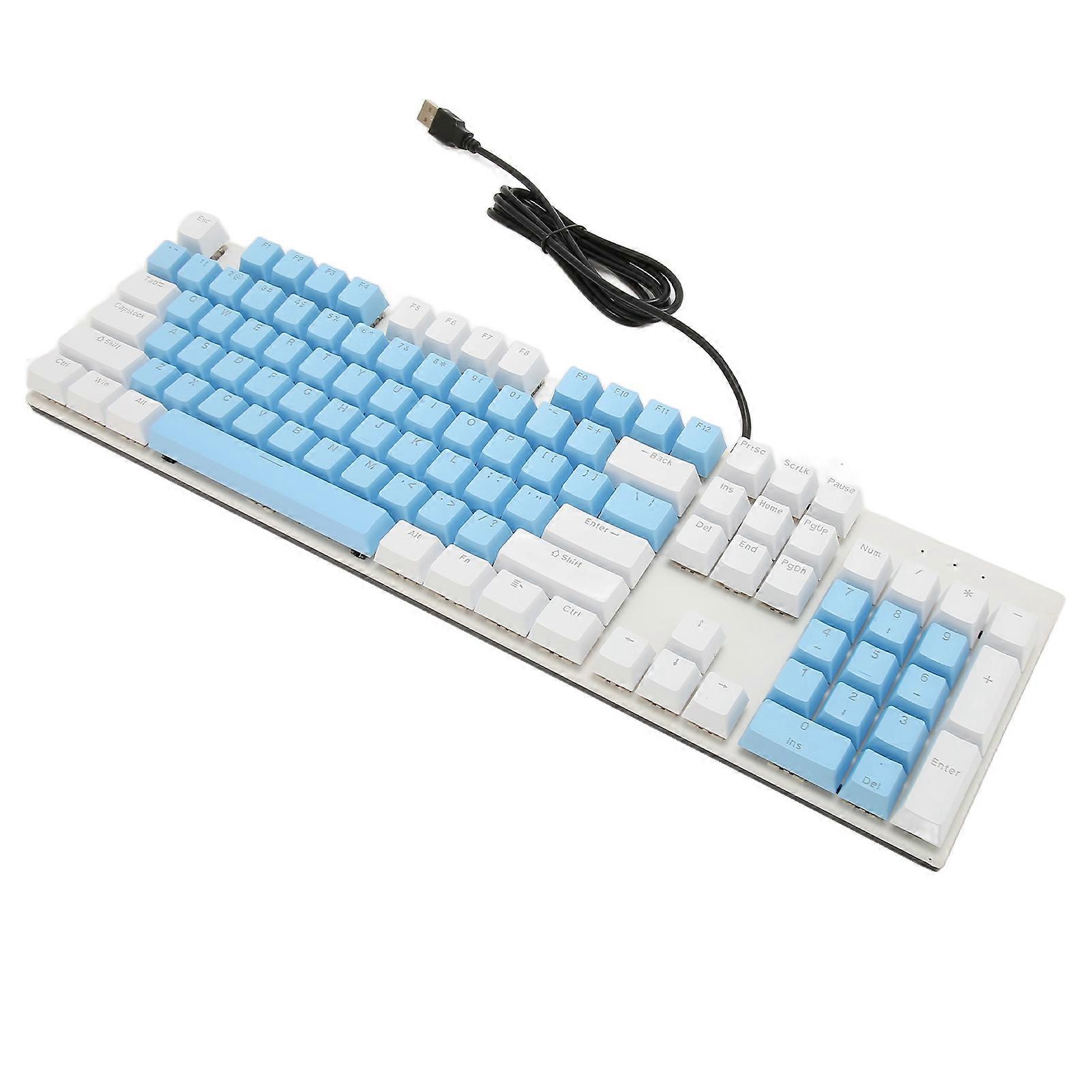 Full Size 104-Key USB Wired Mechanical Keyboard Red Switch RGB
