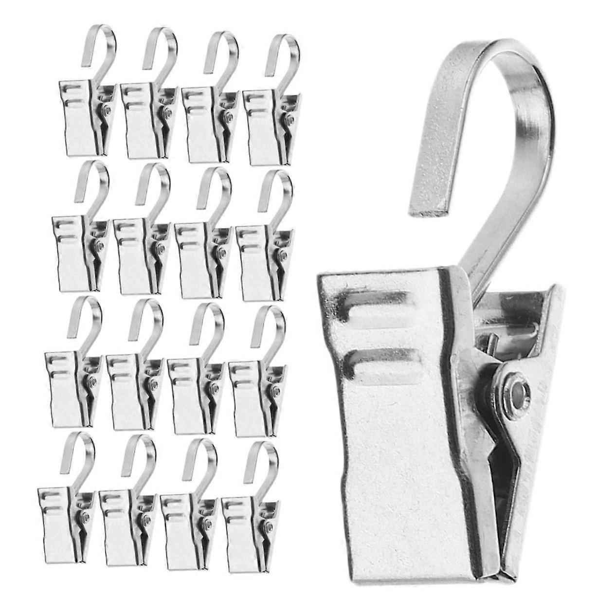 25 Pieces Metal Curtain Clips with Hooks for Hanging Photos and Tapestries in Campers, Parties, and Versatile Use