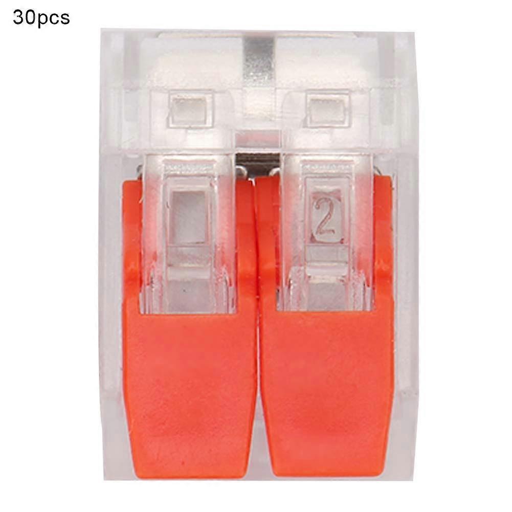 30pcs PCT-412 Fast Wire Connectors Universal Compact PluG In Terminal Block (Red)