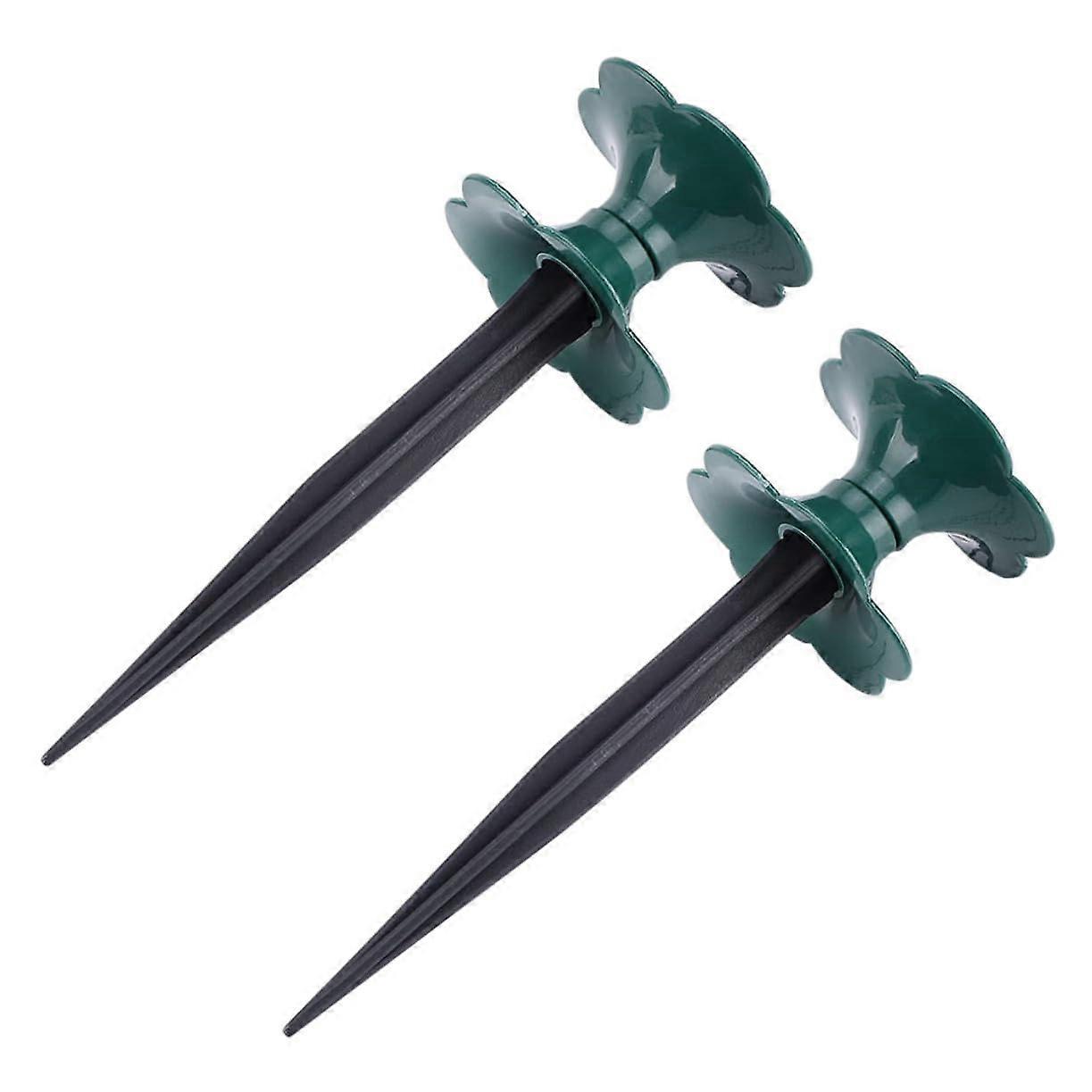 Garden Hose Guide Pins for Lawn Watering - Hose Support Stakes for Flower Beds, Easy Installation, Pack of 2