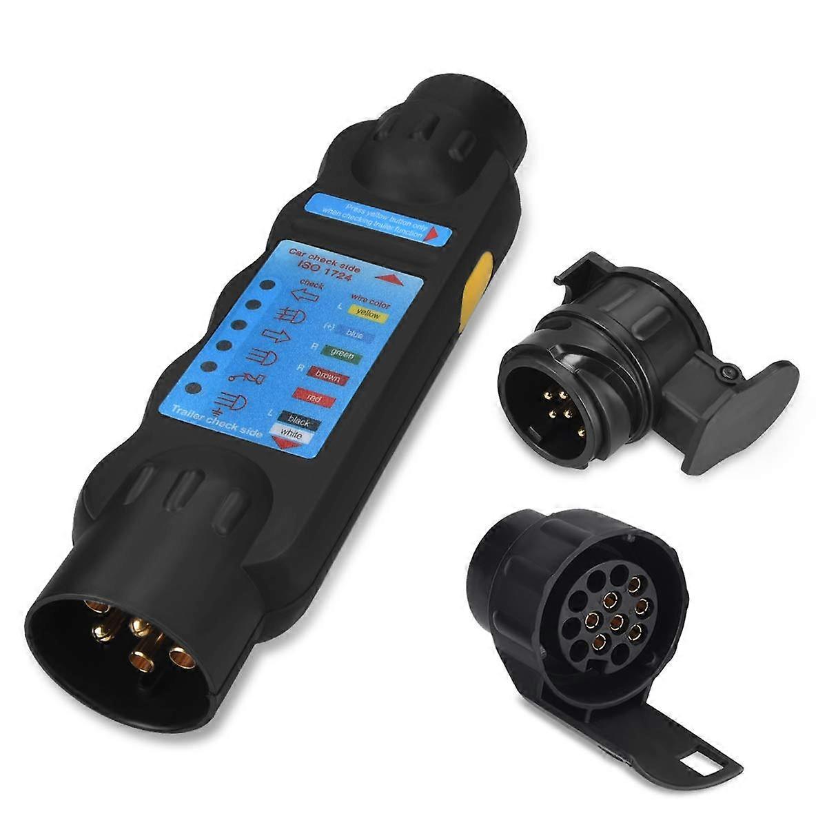 7 Pin Trailer Tester  with 13 to 7 Pin and 7 to 13 Pin Adapter  Trailer Socket Tester  Trailer Lighting Tester