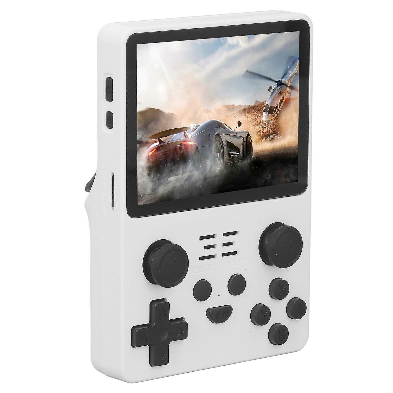 RGB20S Handheld Game Console Various Games 3.5in Screen High Resolution Gaming Machine White 16G+128G