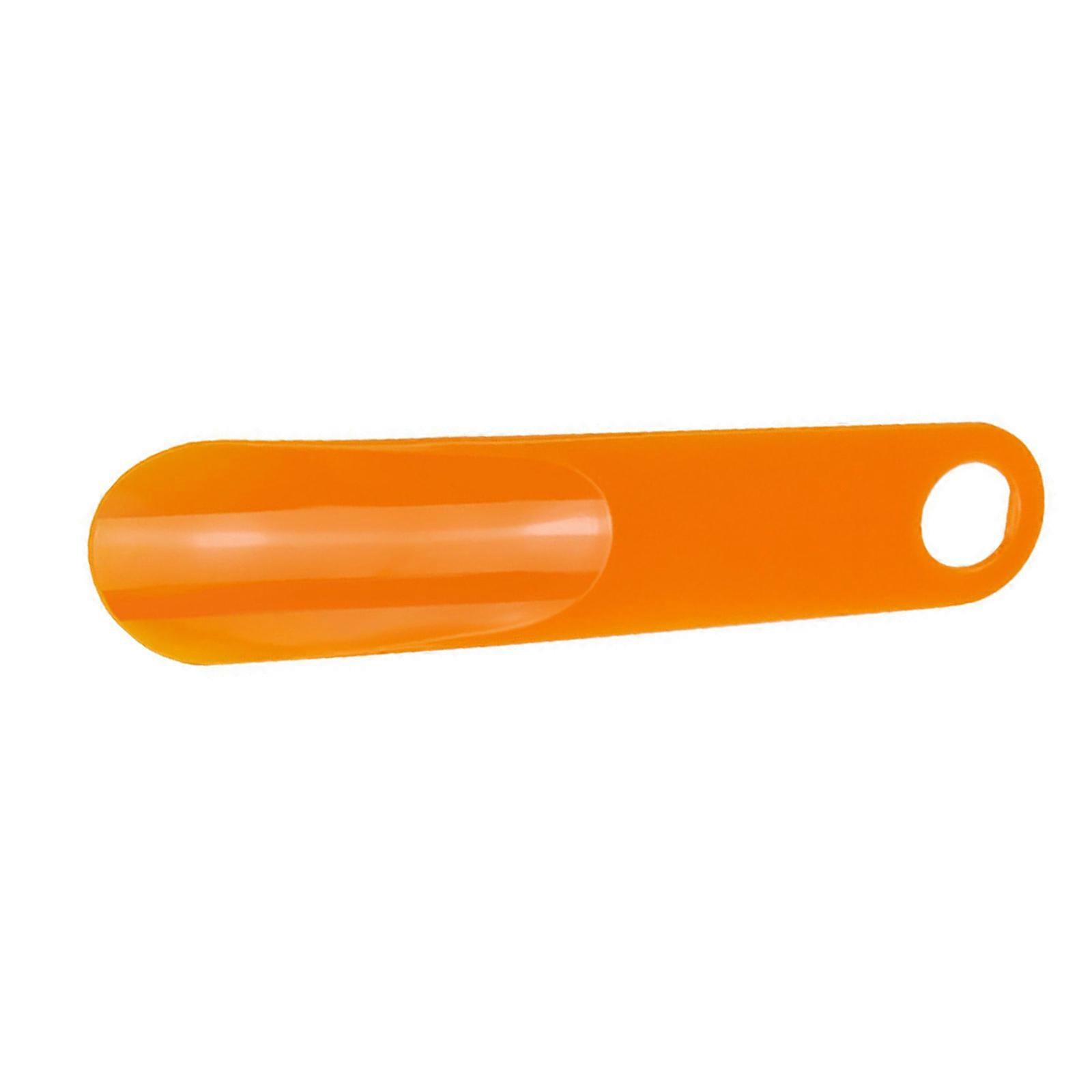 Portable Shoehorn ABS Shoehorn with Ergonomic Handle Shoe Horn Shoe Lifter for Various Boot Shoe Sneakers Heel  Orange