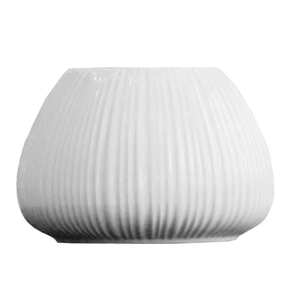 Elegant Ceramic Flower Vase with Chic Vertical Stripe Design for Home Decor and Floral Arrangements – Smooth Touch and Stylish Look