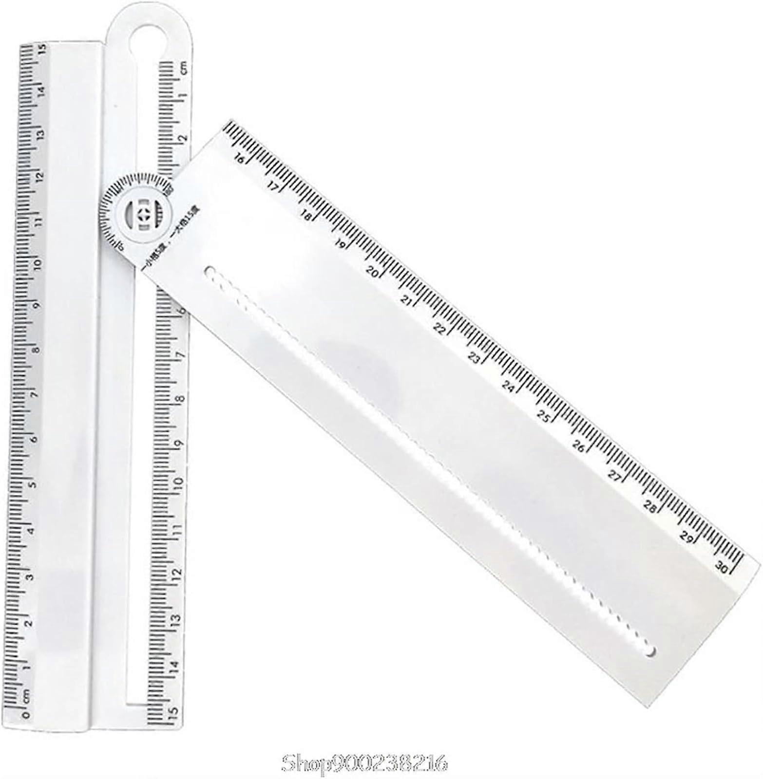 Measuring Tool for Engineers Carpenters Compass Metal Multifunctional S29 20 Ruler White