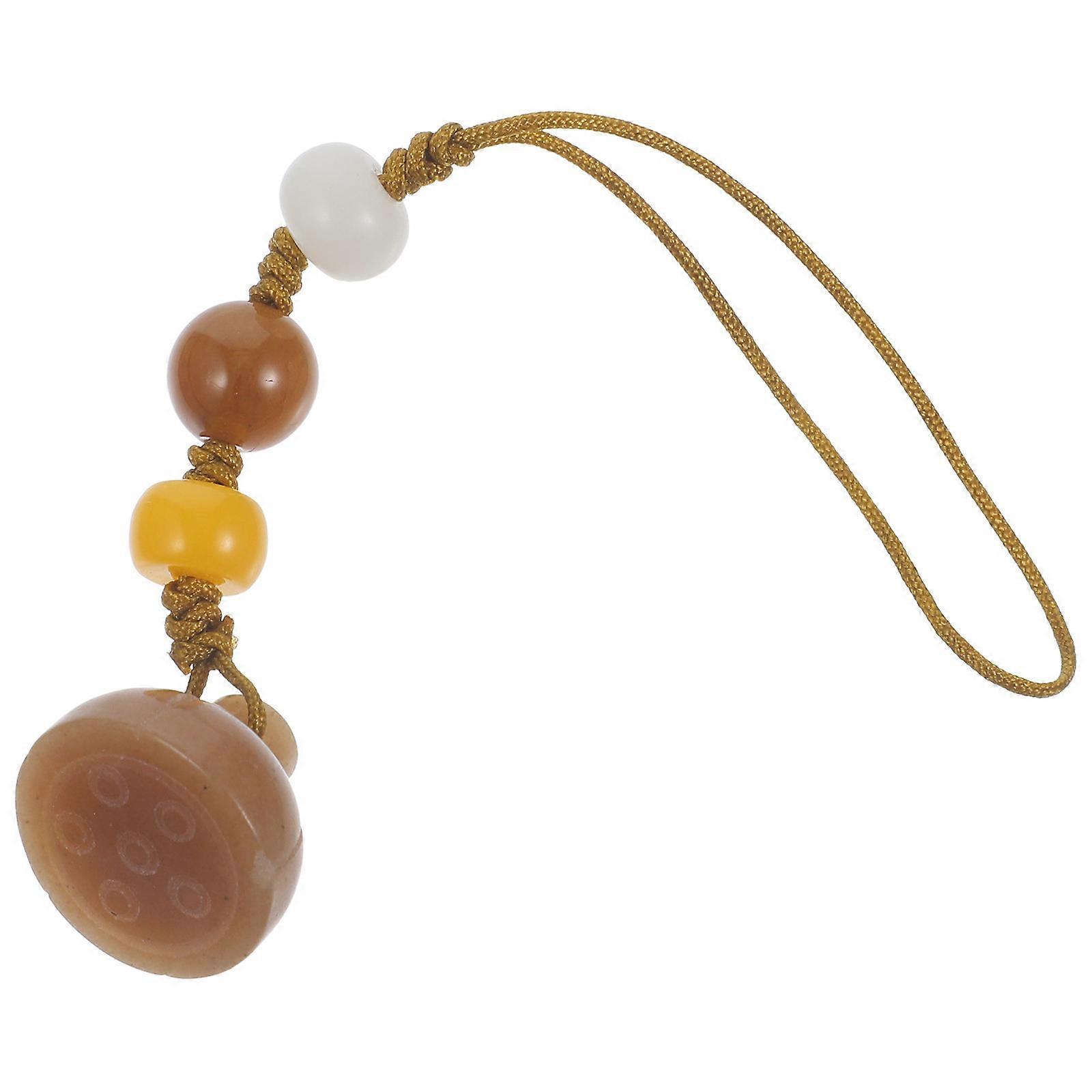 Cell Phone Wrist Strap Lotus Seedpod Pendant Mobile Phone Chain Car Keys Jade 15.00X1.00X1.00cm 1Pc