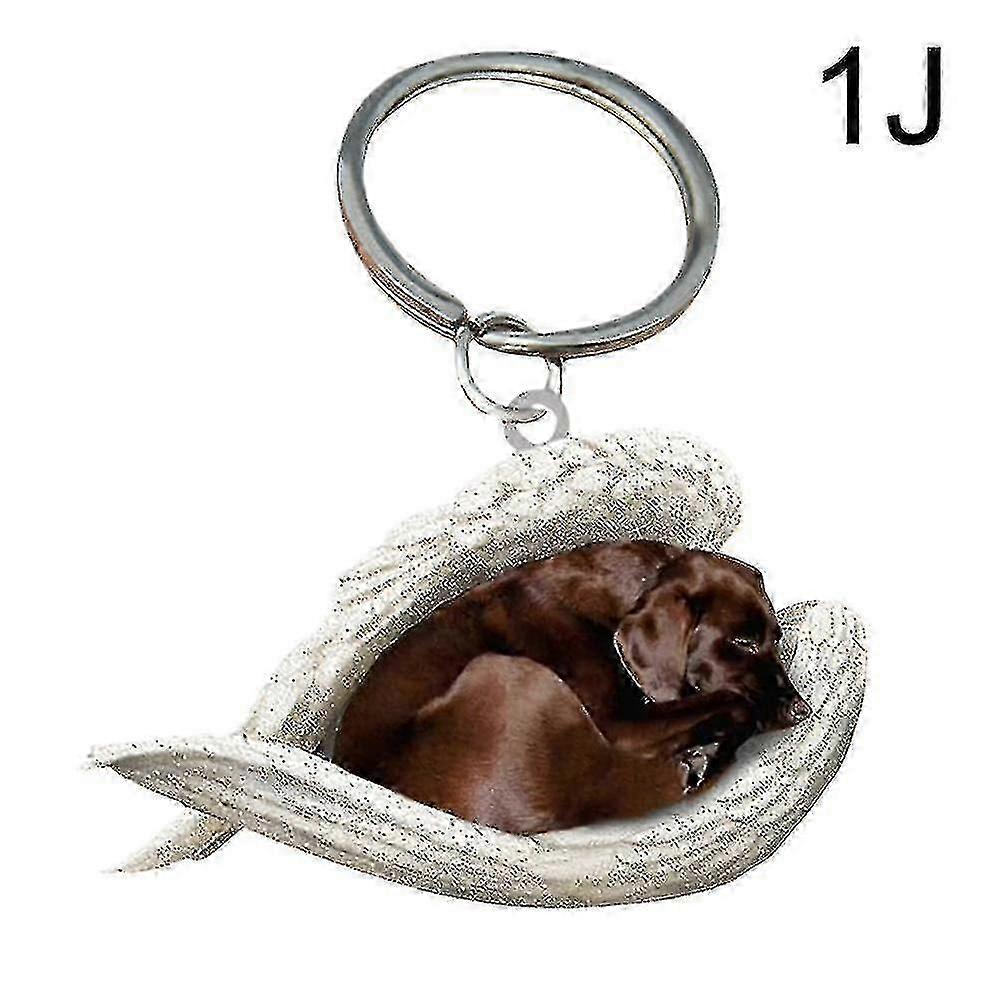 吊り下げ犬の飾り - ペットギフト用のかわいい天使の翼のキーホルダー