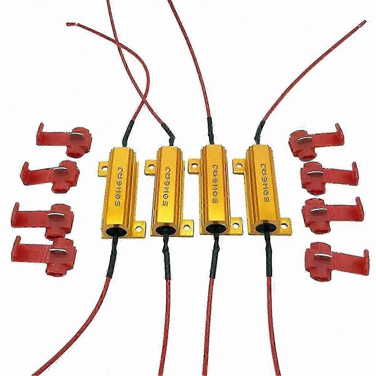 4pc LED Flasher Relay 50W 6 Load Resistor for Turn Signal Indicators