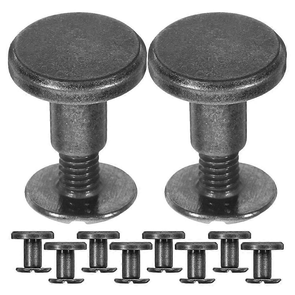 10pcs Leather Rivet Fastening Kit Flat Head Stud Rivets for Scrapbooking Binder Leather Rivets for Book Binding Nail Rivets for Leather Binding Post S