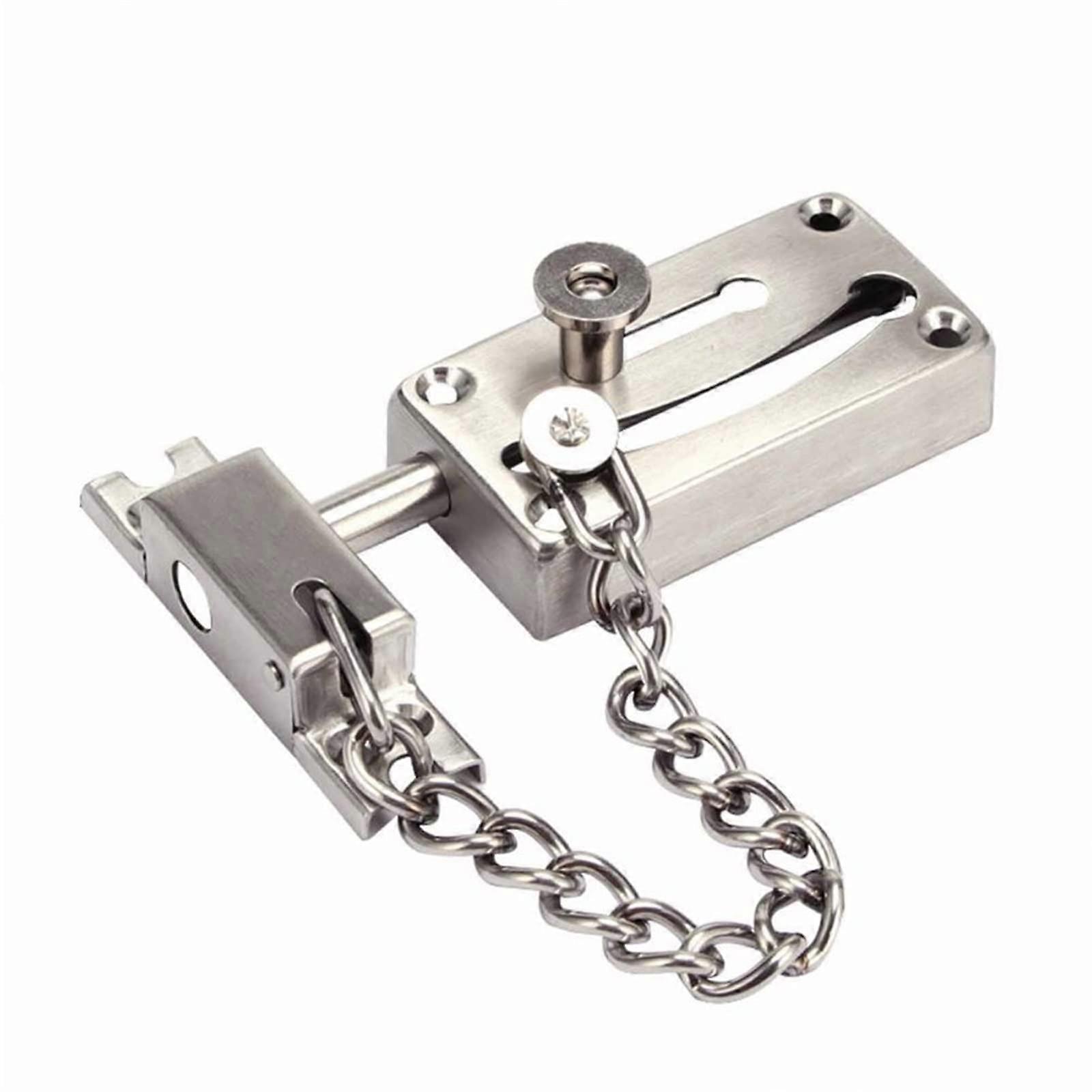 Door Theft Prevention Chain Lock, Stainless Steel, Rustproof, Thickened Security Lock Chain for Home Use