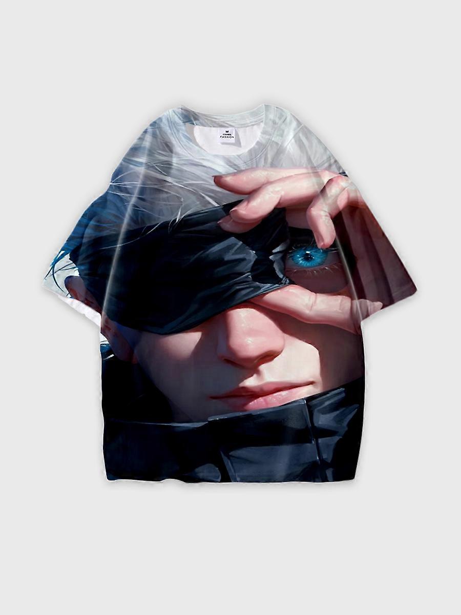 T-shirt round neck Character Pattern loose short sleeve P2346