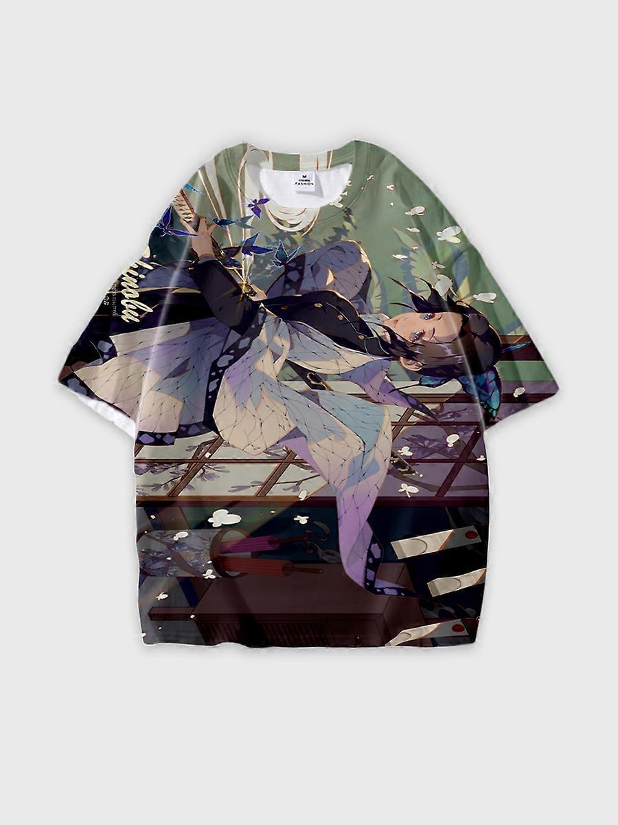 T-shirt round neck Character Pattern loose short sleeve P262