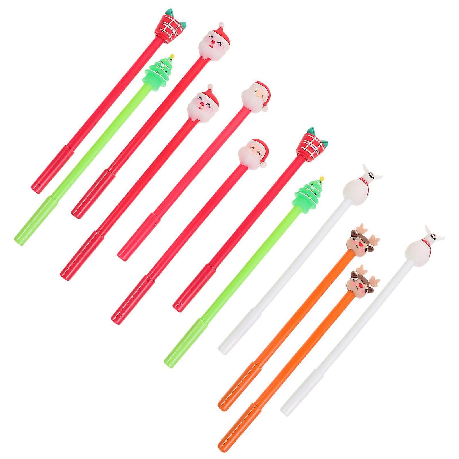 Cute Gel Pens Cartoon Shape Smooth Writing Students Gifts Mixed Style 12Pcs