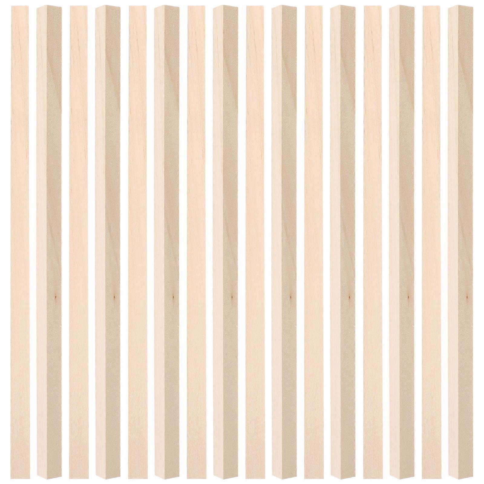 Wooden Square Dowel Rods for DIY Crafts with Smooth Finish and Durable Basswood Construction Beige 25x1cm