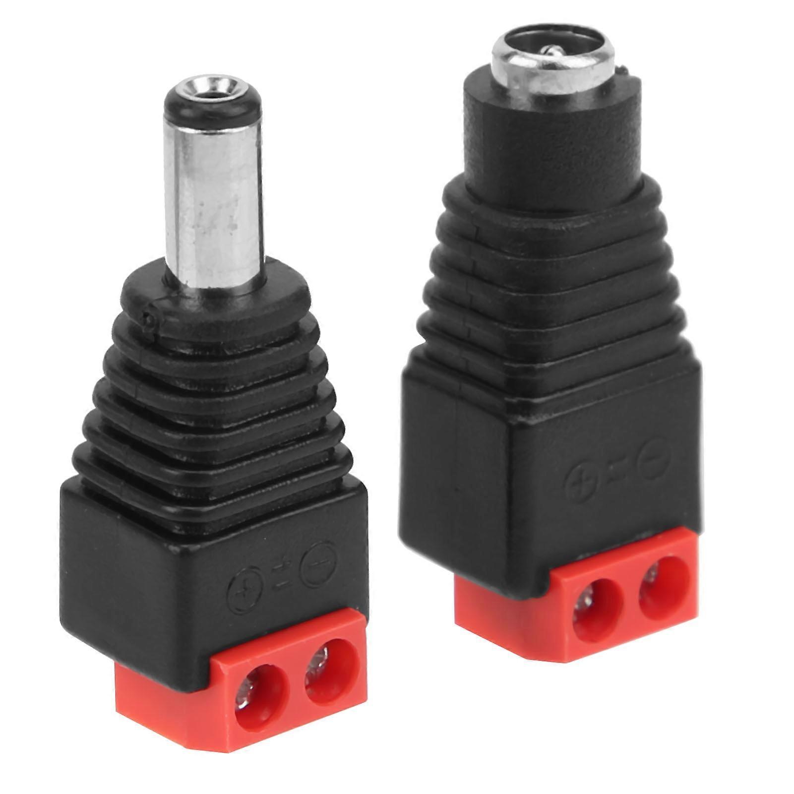5,5 x 2,1 mm Gleichstromanschluss Stecker Weibliche CCTV-Netzteile für Kamera oder LED-LampeRot