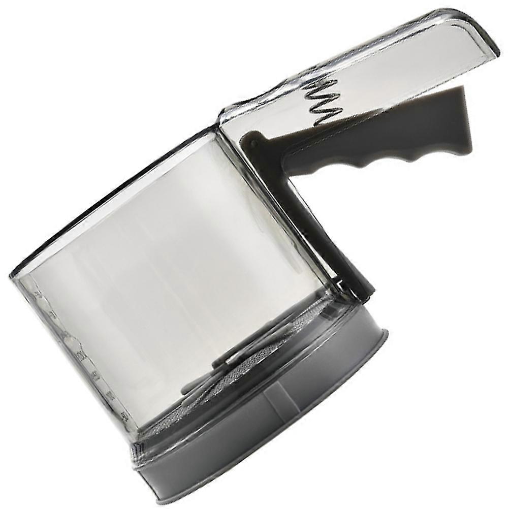 Portable Hand Held Flour Sifter with PP Material for Home Use Grey Easy to Clean and Store 0.5L