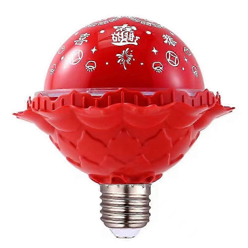 2025 RGB E27 Lamp Bulb Festive Atmosphere Lamp Projector Auto Rotating Stage Light