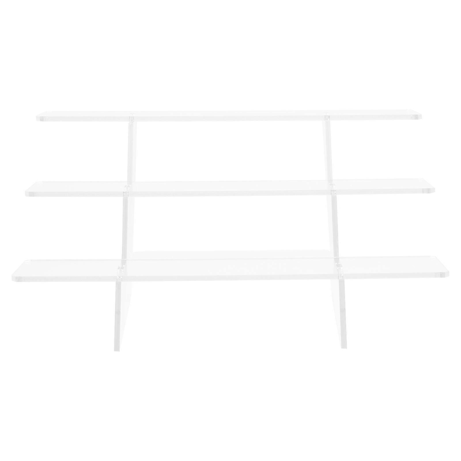 Clear Acrylic Display Riser Action Figure Holding Stand Transparent Cake Shelf