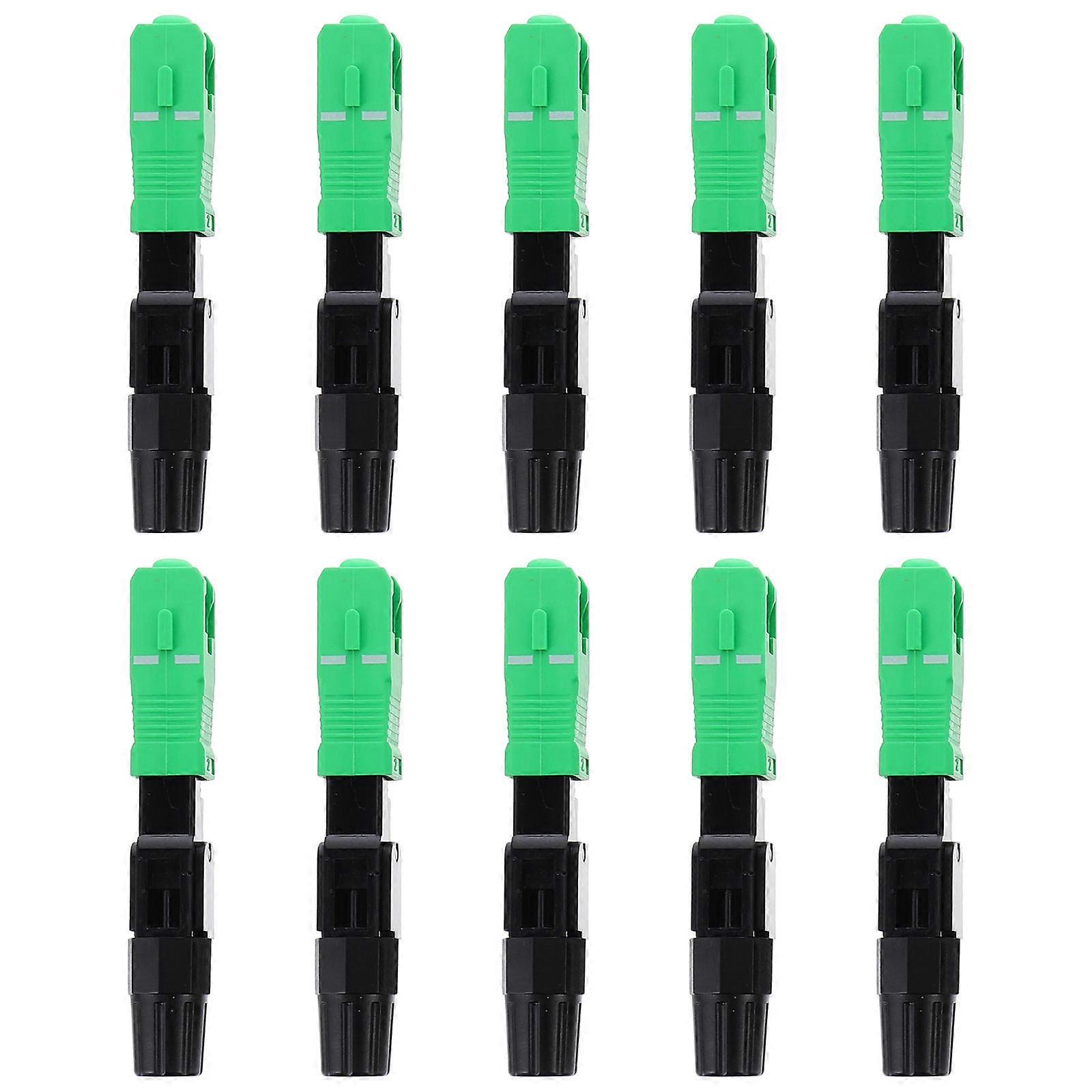10pcs Singlemode Fiber Optic Quick Connectors for FTTH & Telecom Applications   Low Insertion Loss Network Equipment Parts
