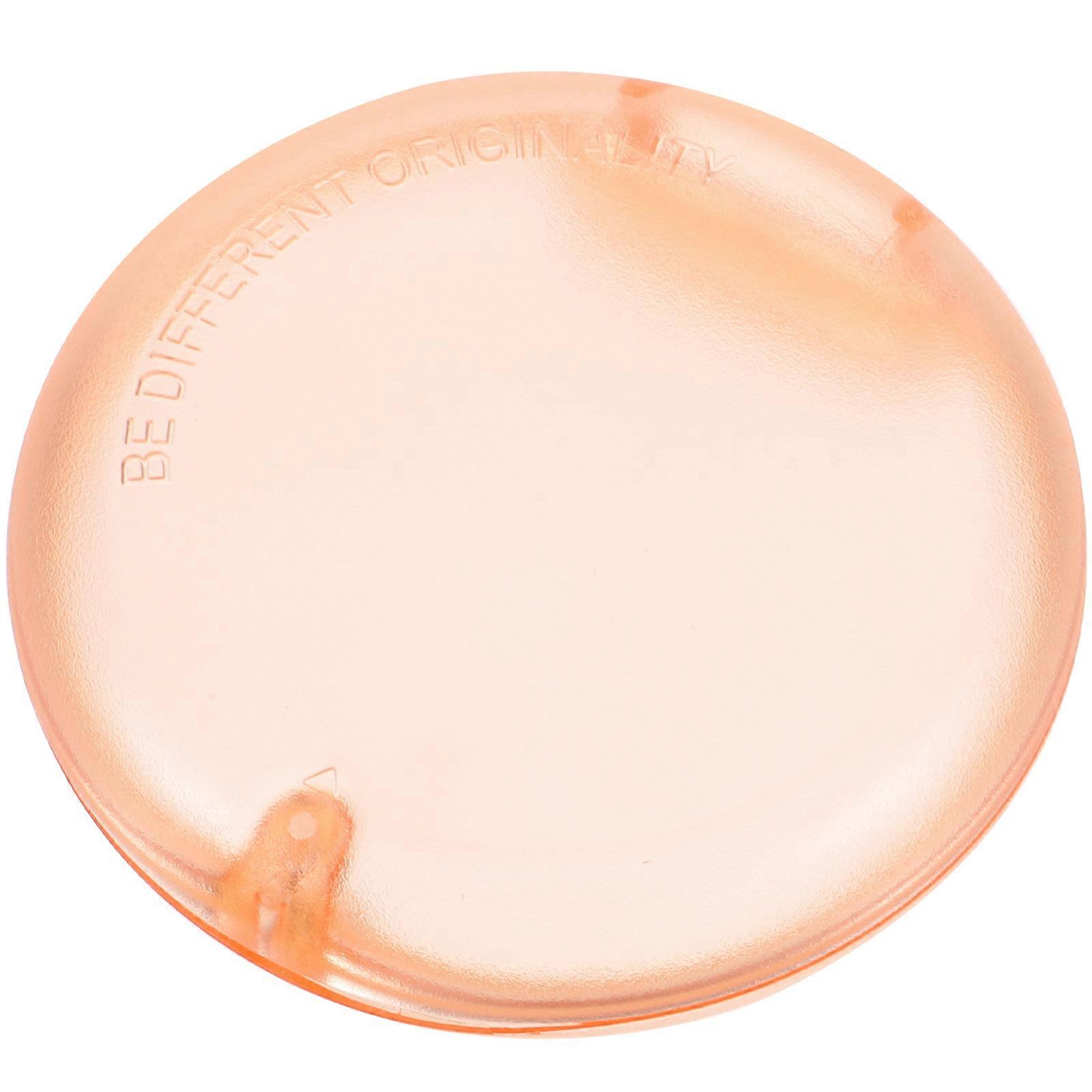 Orange Denture Container with Closure Design for Storage Lightweight Portable Plastic Small Size