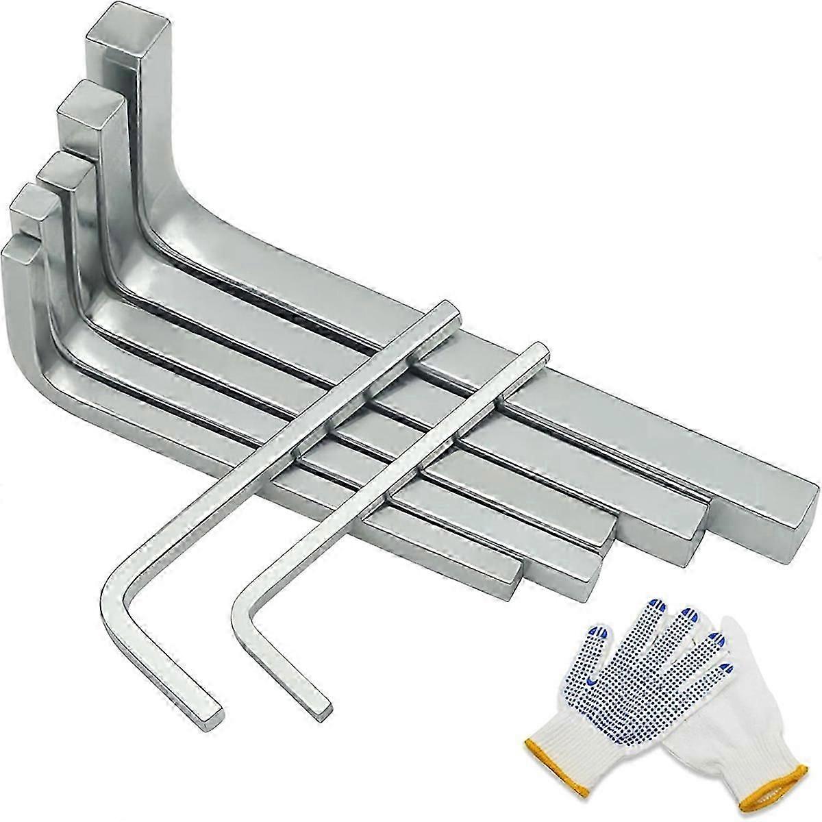 7Pcs Square Head Wrench Set L Shaped Square Key Kit 3-10mm