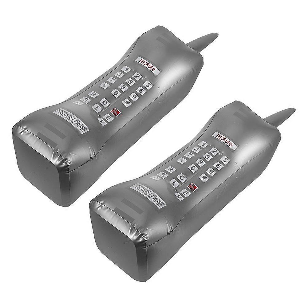 2Pcs Inflatable Retro Cell Phone Toy For Outdoor Activities Role Play Enhances Communication Skills For Children