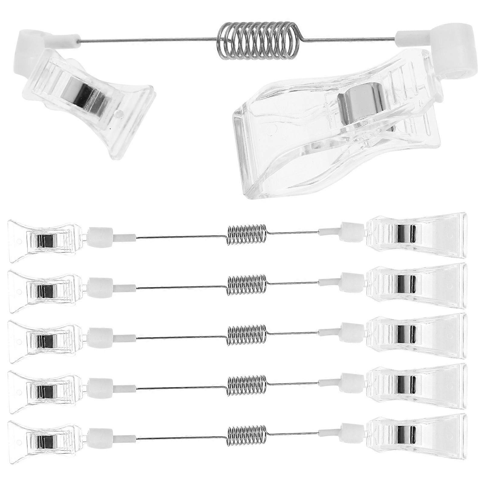 Clear Double Sided Sign Clips (6pcs) – Universal Retail Display Holders for Price Tags, Labels, Name Cards, Menus & Photos