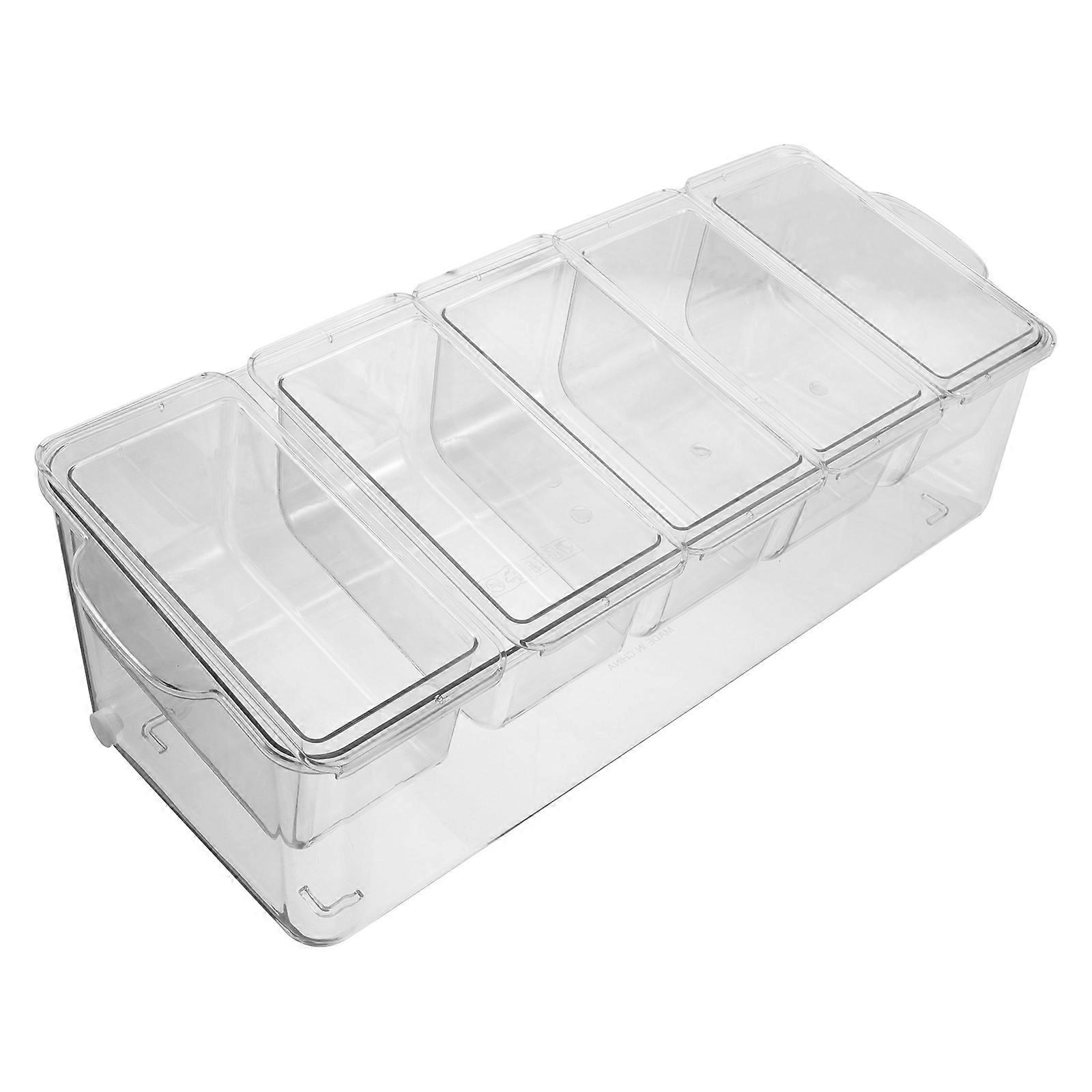 Removable Compartments Food Storage Container 1 Set Ideal For Home Use With Chilled Design For Fresh Salad Presentation