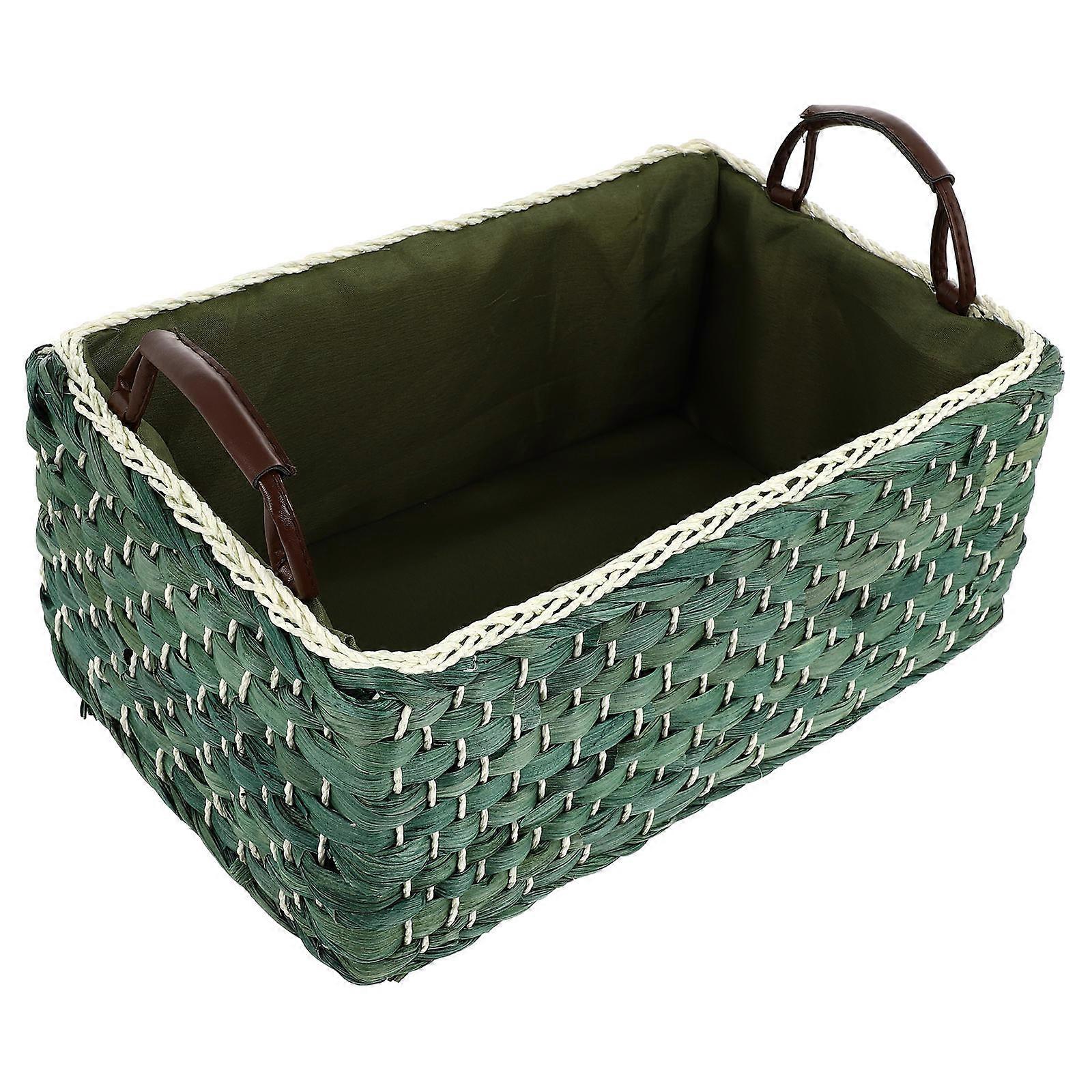 Practical Flower Holder And Fruit Container Made From Corn Husks For Home Decoration Green 1Pcs