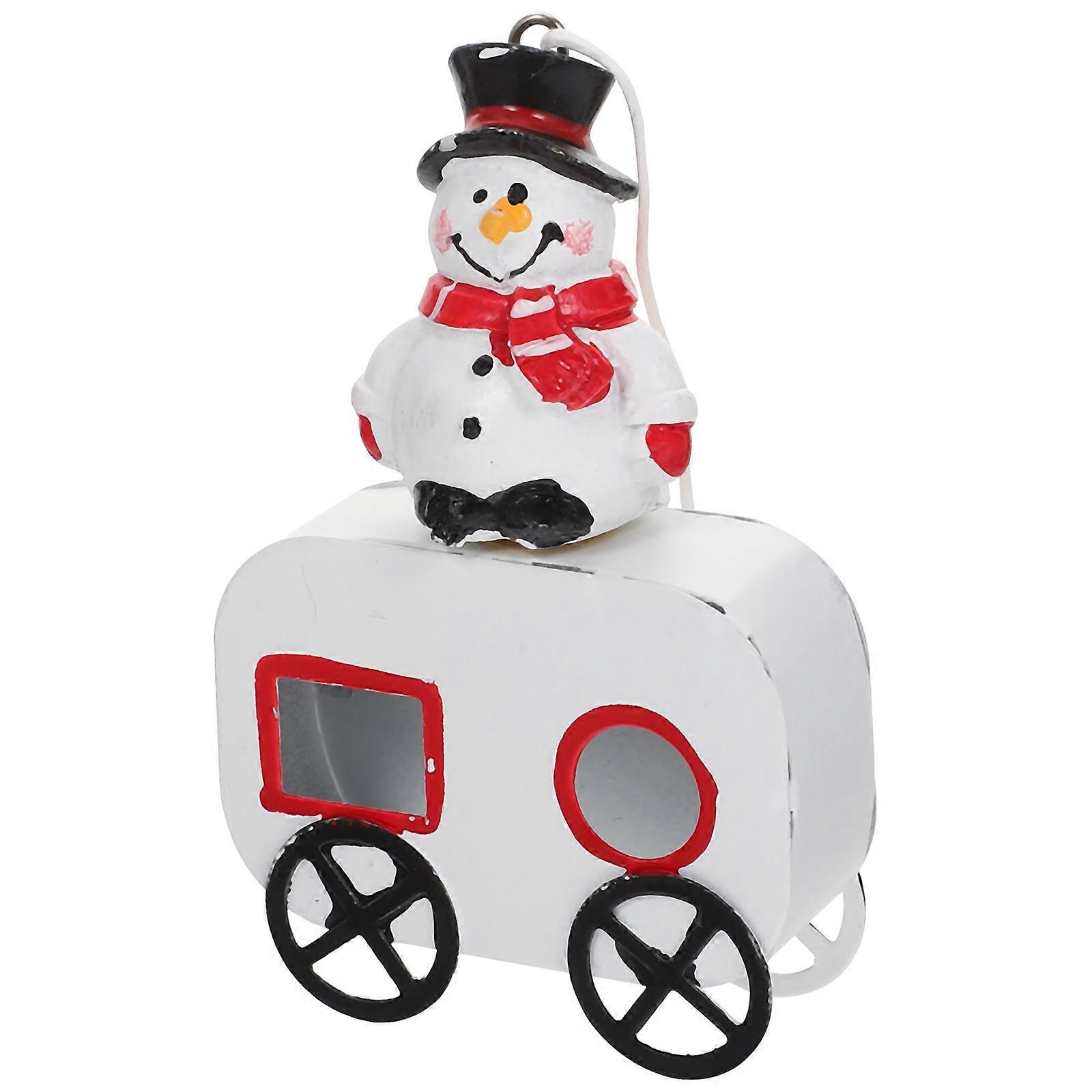 Car Mounted Ornaments For Ornament Enthusiasts In White Color With Reliable Material And Christmas Theme 1Pack