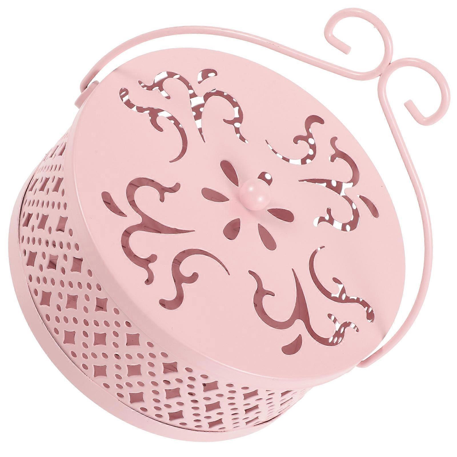 Modern Iron Aroma Holder Aromatherapy Accessory Suitable For Office Decoration Hollow Pattern 1Pc