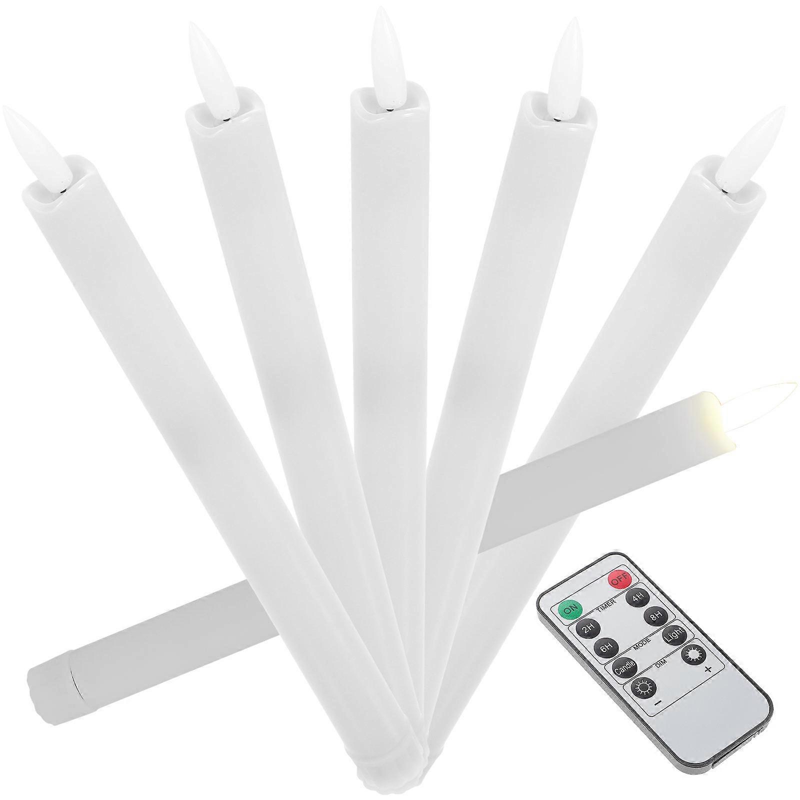 Flameless Taper Candles with Remote Control LED Battery Operated for Decor 6pcs