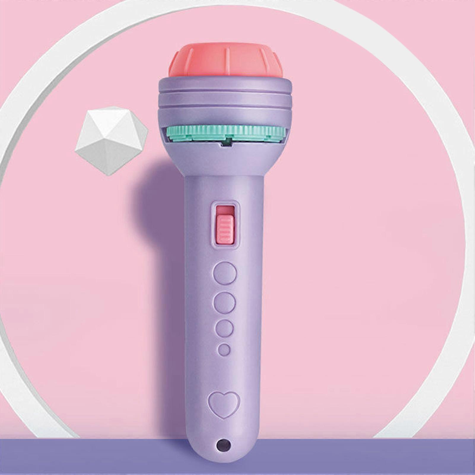 Kids Projector Flashlight Different Animal Patterns Early Educational Science Projector Luminous ToyPurple(48 Patterns)