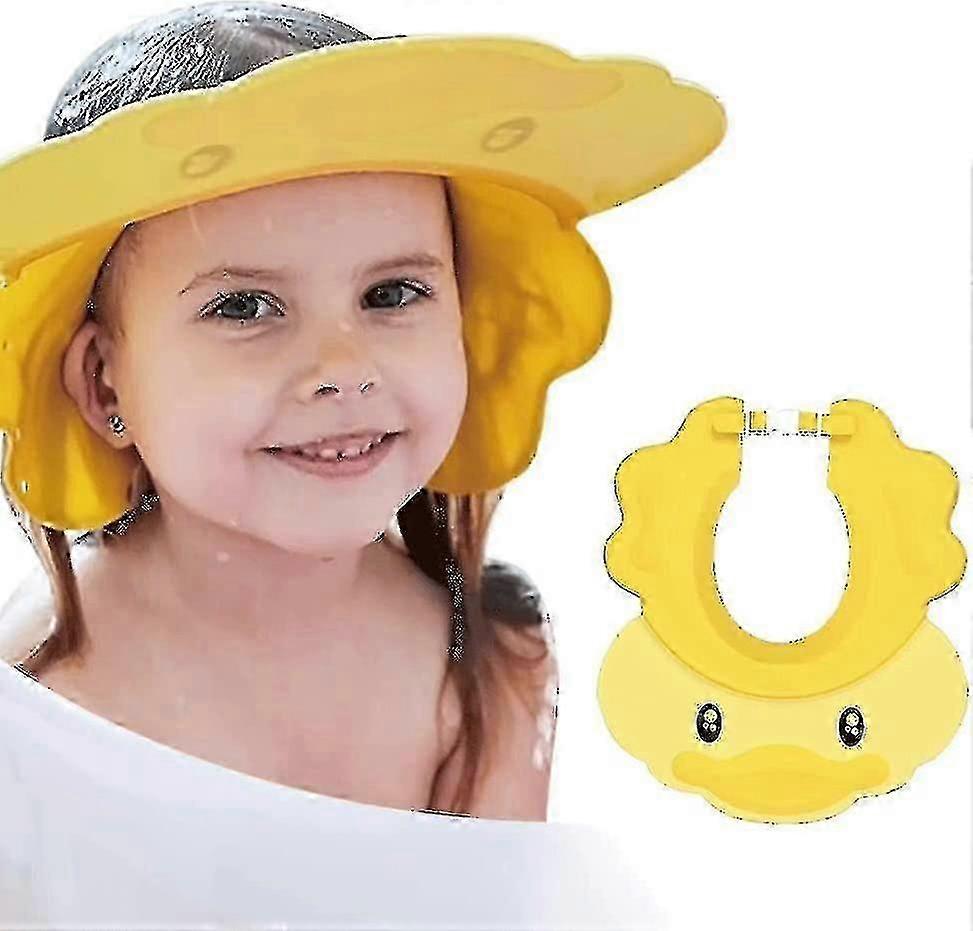 قبعة استحمام الطفل قبعة شامبو مقاومة للماء للأطفال للأطفال طفل صغار بنات الأولاد يحمون الأذنين والعيون ، درع غسيل الشعر من السيليكون قابل للتعديل - gsl