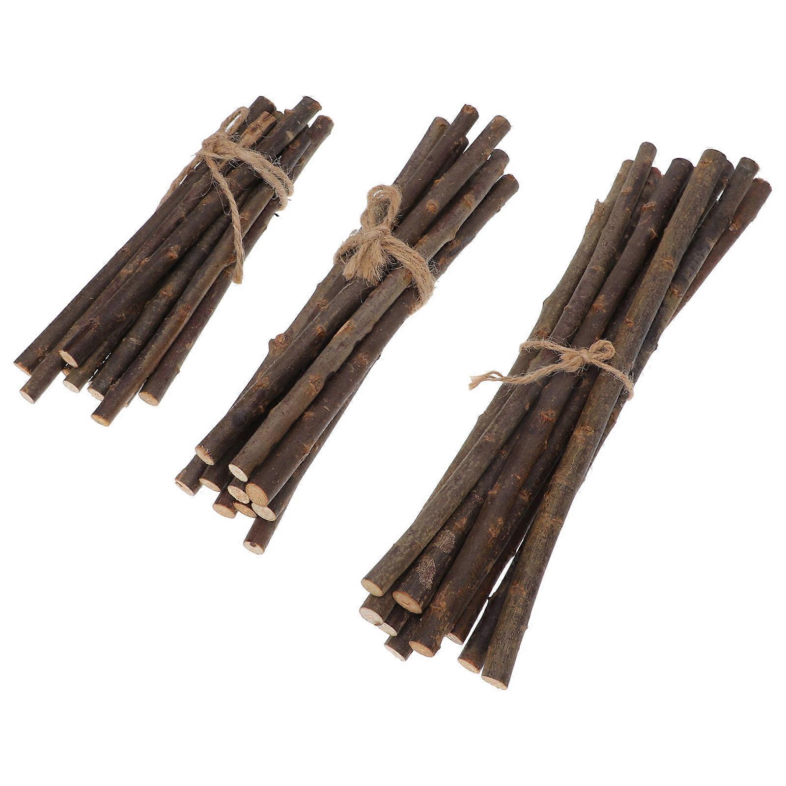 DIY Wooden Sticks for Decor Coffee Color Synthetic Material 30pcs Practical Craft Sticks