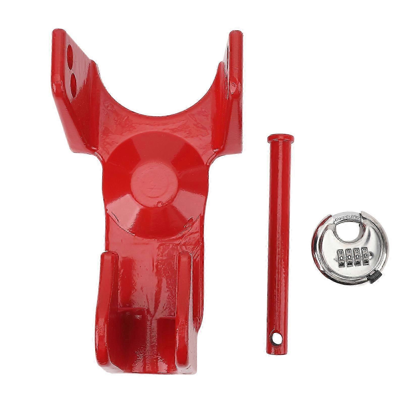 Gooseneck Trailer Lock Rust Resistant Adjustable 2 Pin TL50 Trailer Hitch Locks with Combination Lock for 2 5/16 Inch Couplers Red