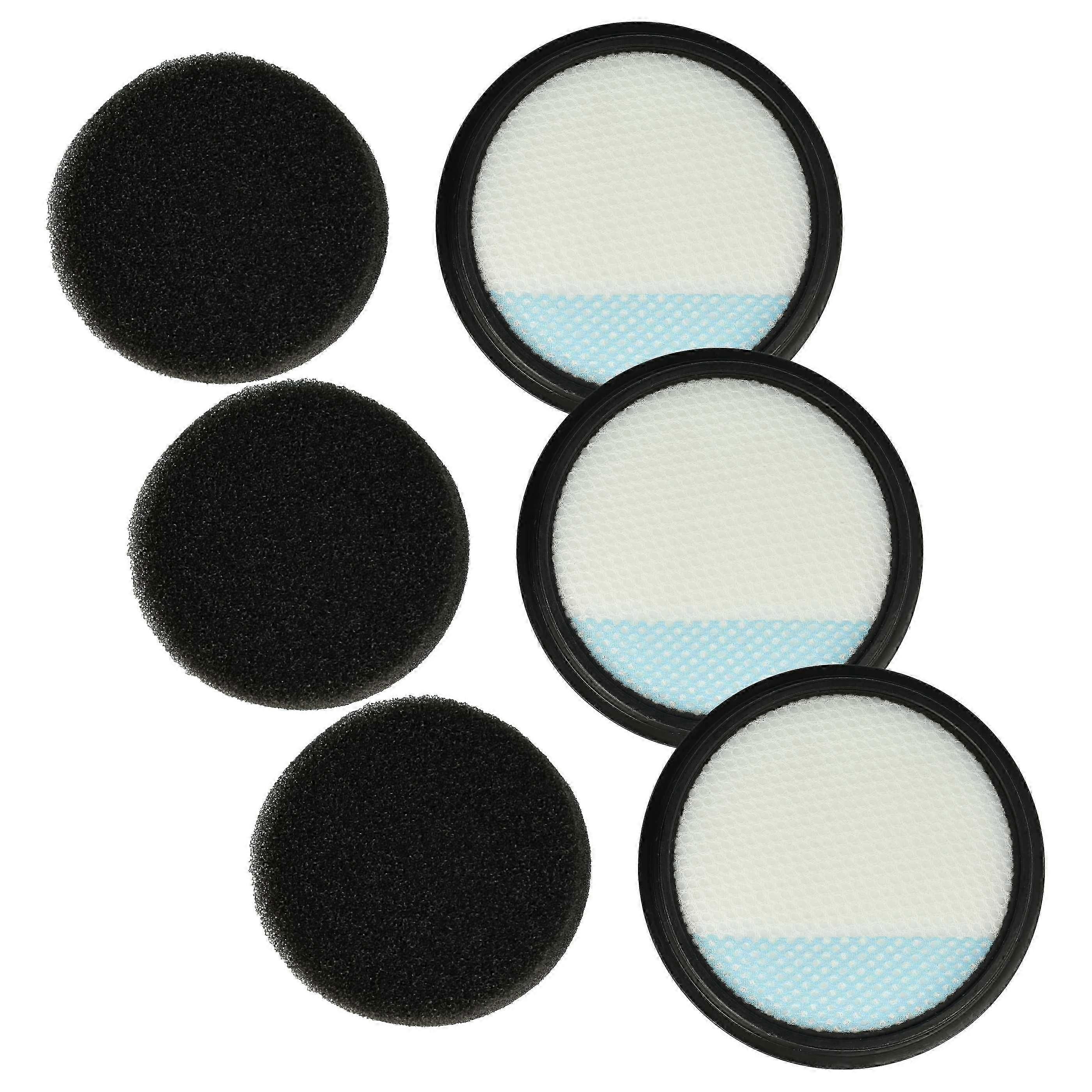 3x Vormotor-Filter, 3x Schaum-Filter kompatibel mit Dirt Devil Blade DD767, DD777 Staubsauger