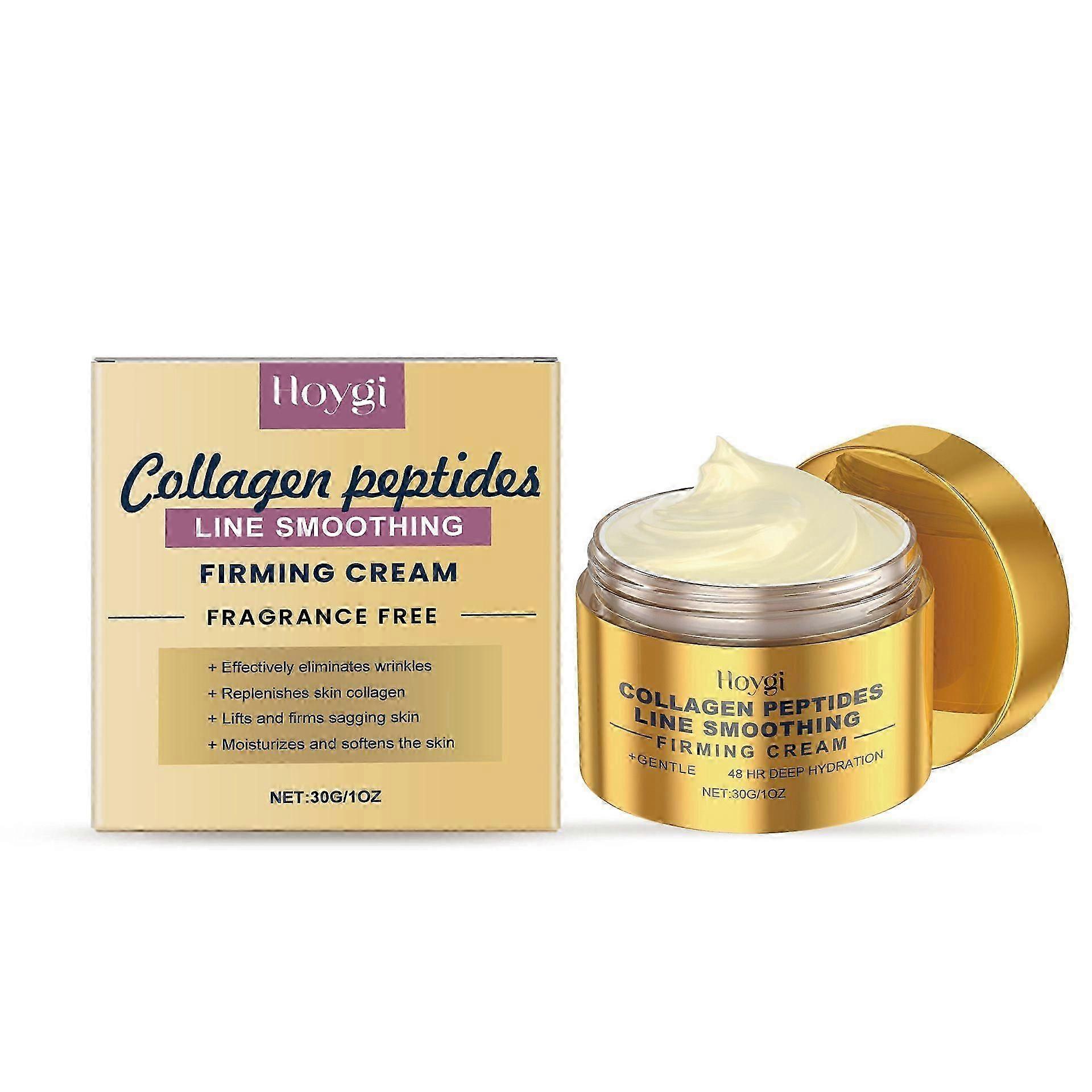 Collagen Peptide Anti-Wrinkle Firming Cream Fragrance Free, Deep Hydration & Skin Elasticity Boost for All Skin Types