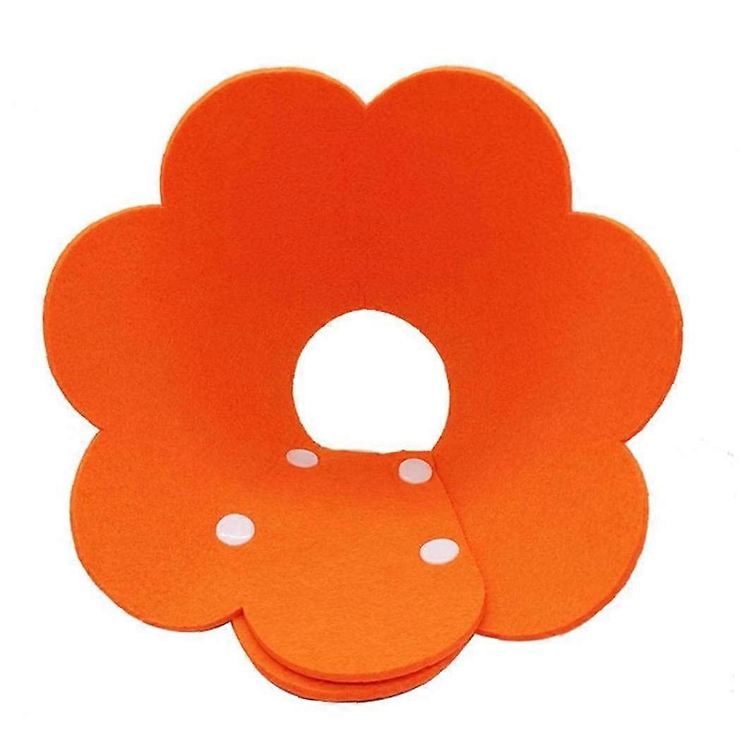 Cat Cone Soft Pet Recovery Collar Adjustable Alternative for Cats Size Medium Orange Color