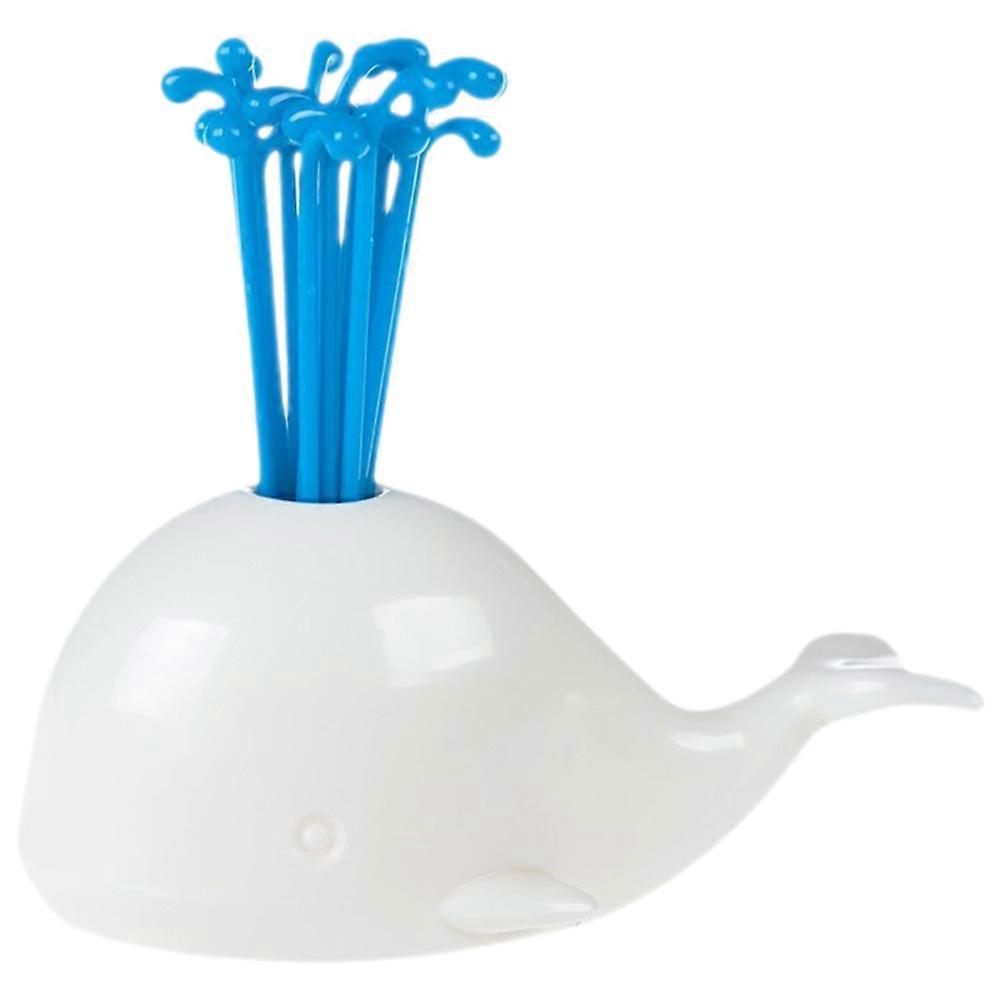 Whale Shape Cocktail Fork Set For Parties Family And Friends From Food Grade Abs Material In White For Appetizer Fork 1 Set