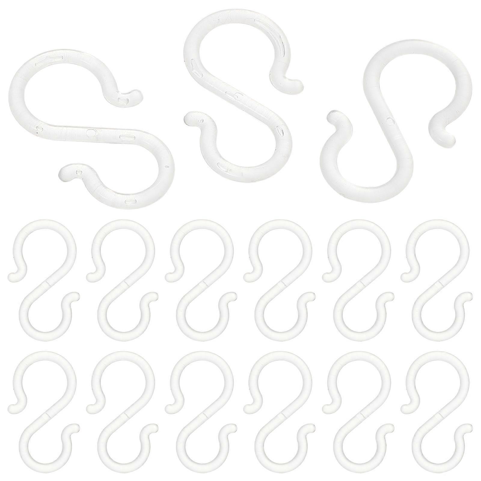 Car Use 20Pcs Transparent Hooks for Hanging Tags and Bags