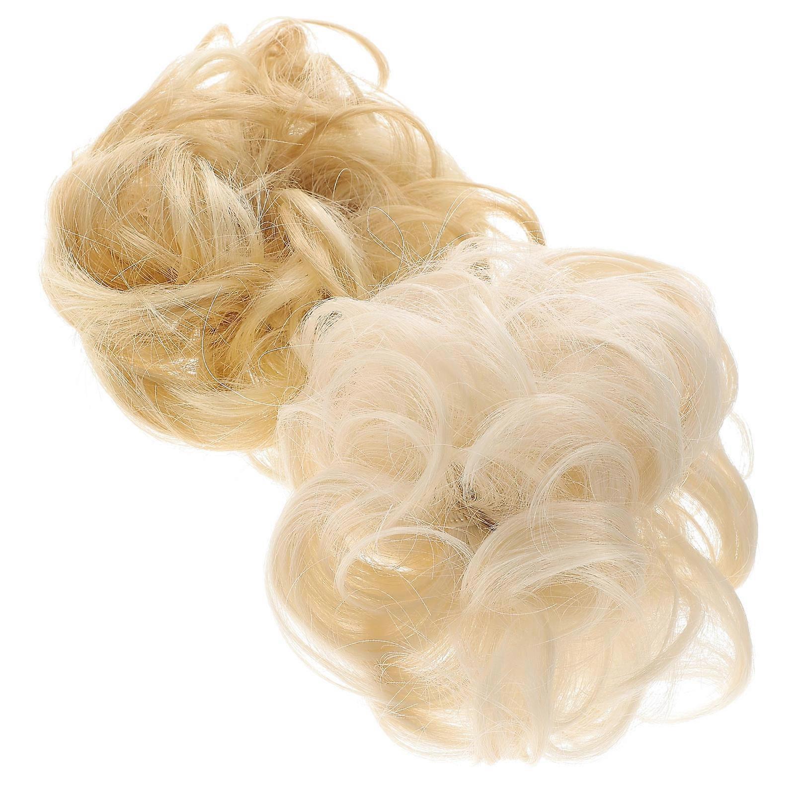 Messy Bun Hair Pieces for Women Comfortable Curly Scrunchies with Natural Assorted Color Fibers