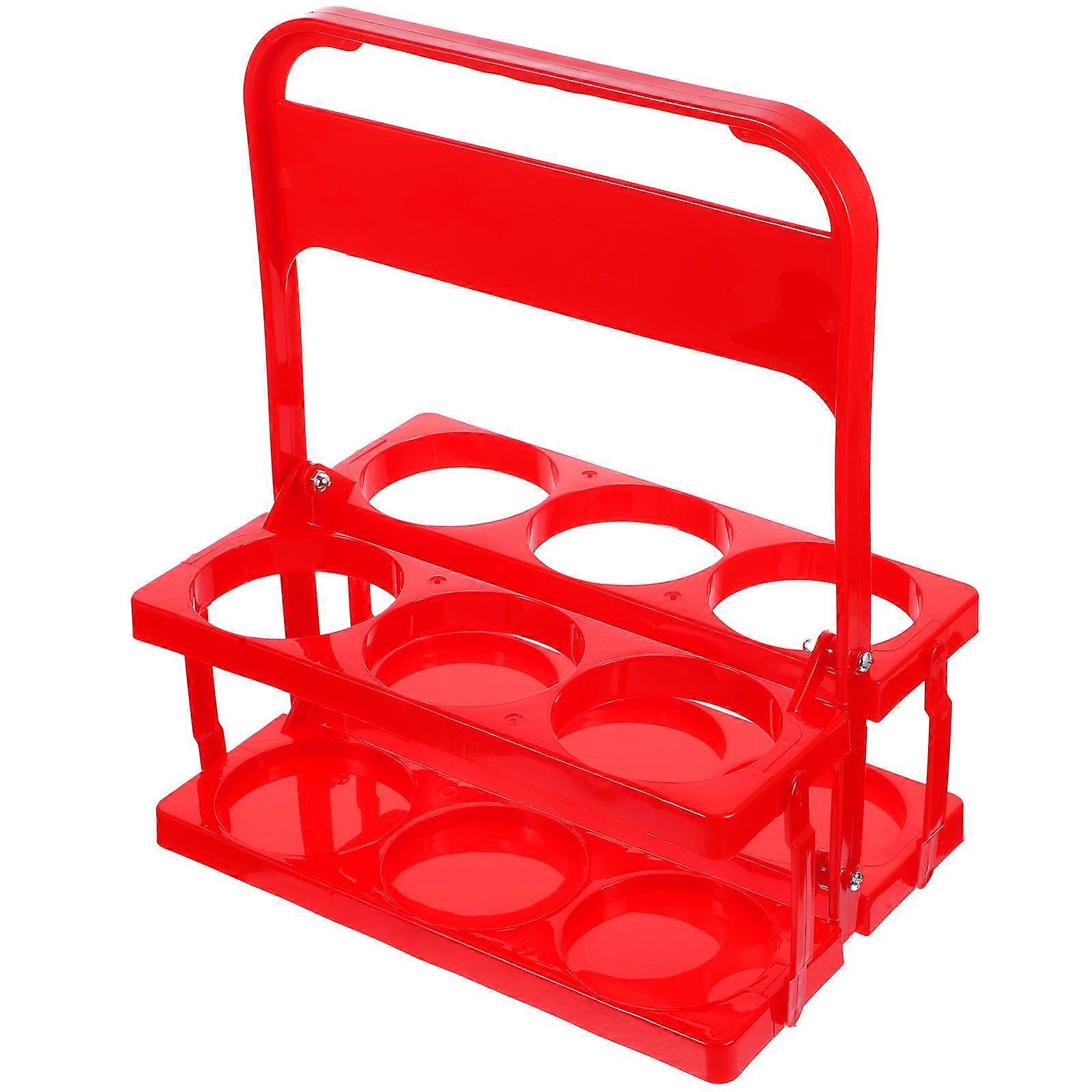 Rectangular Beer Carrier For Home And Party Use Stylish Red Storage Solution With Sturdy Structure 1Pcs