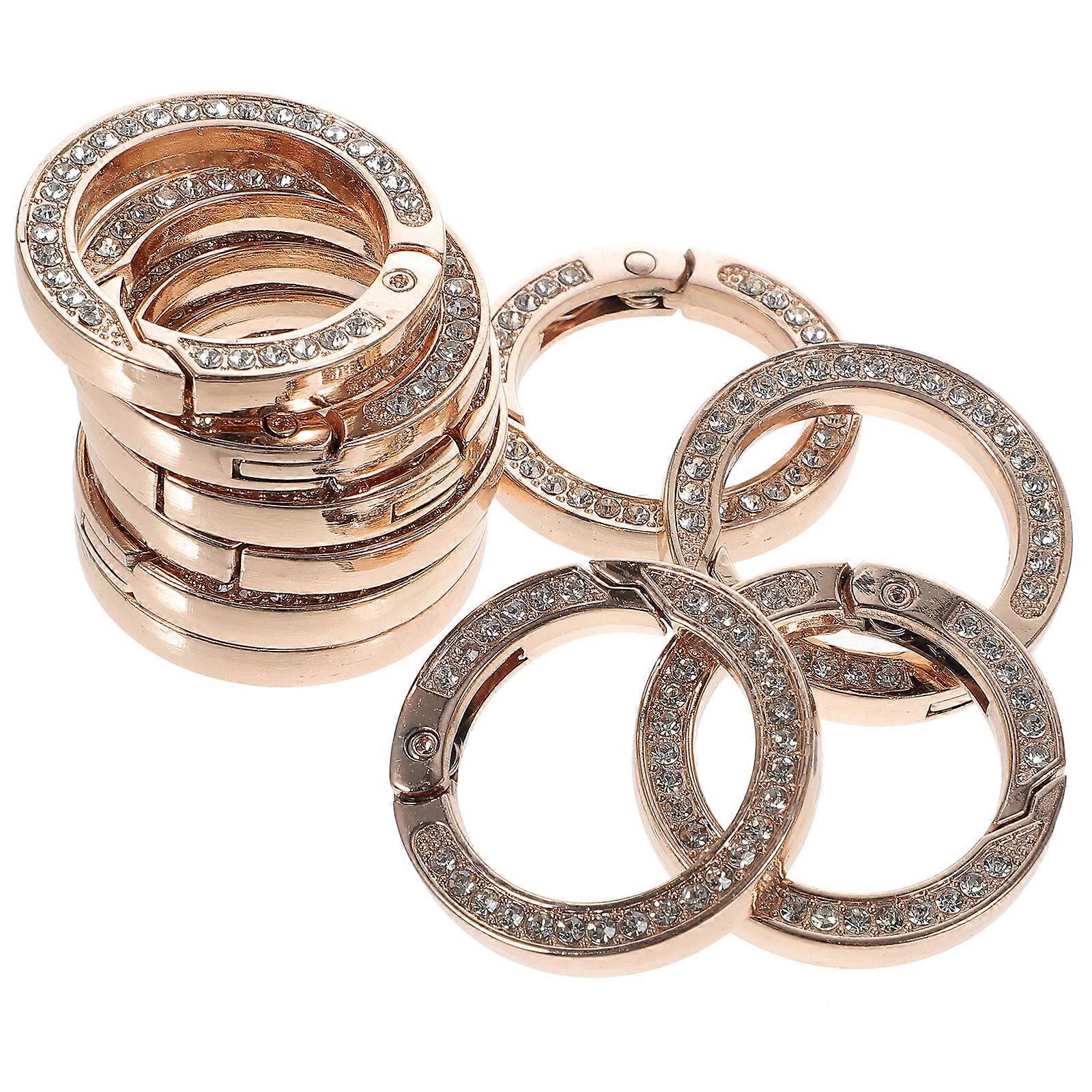 Golden Alloy Connection buckles for Purse Crafting Smooth and Strong Bag Rings 10 Pieces